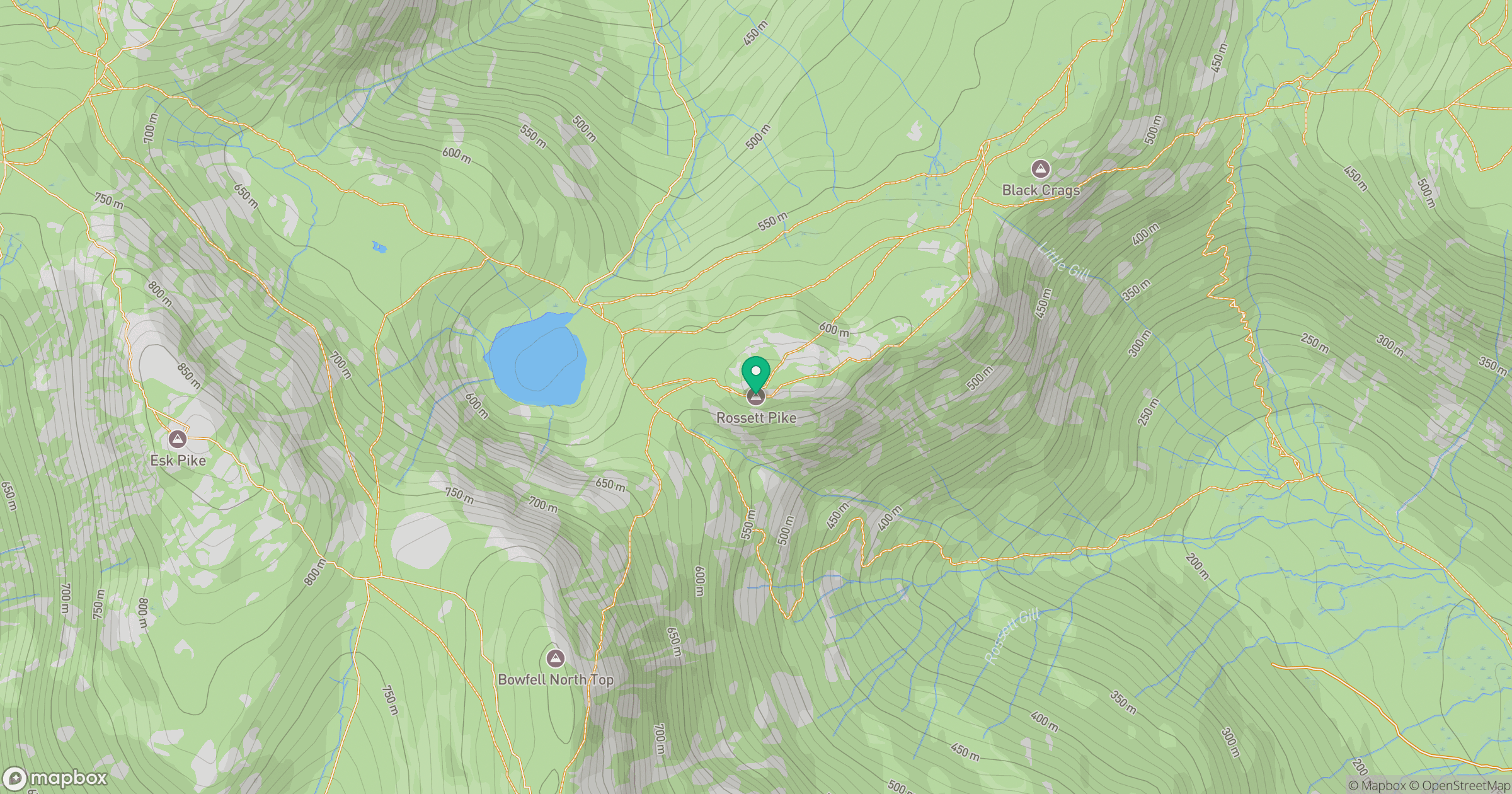 Rossett Pike location map