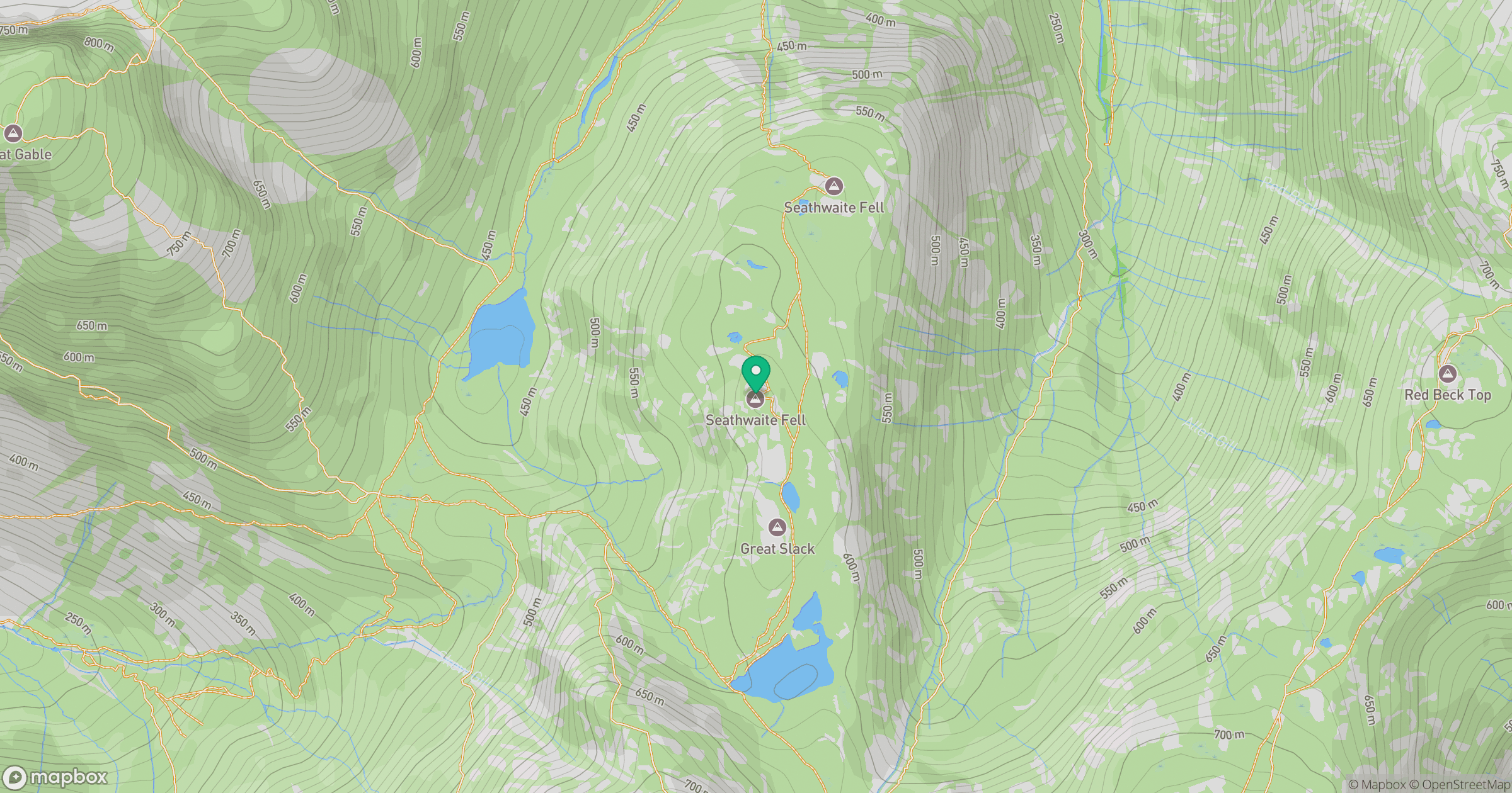 Seathwaite Fell [Great Slack - Seathwaite Fell] location map