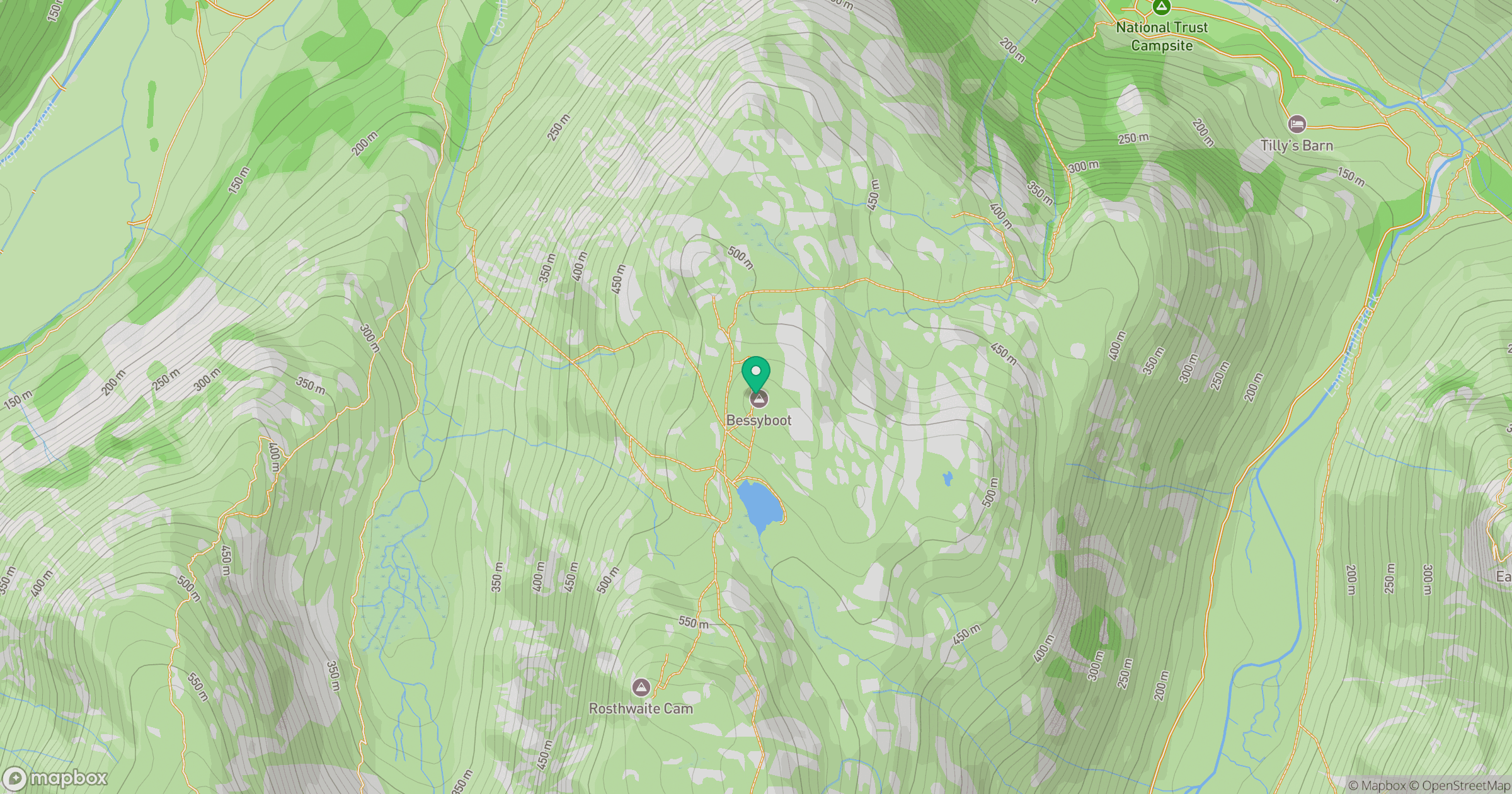 Rosthwaite Fell - Bessyboot location map