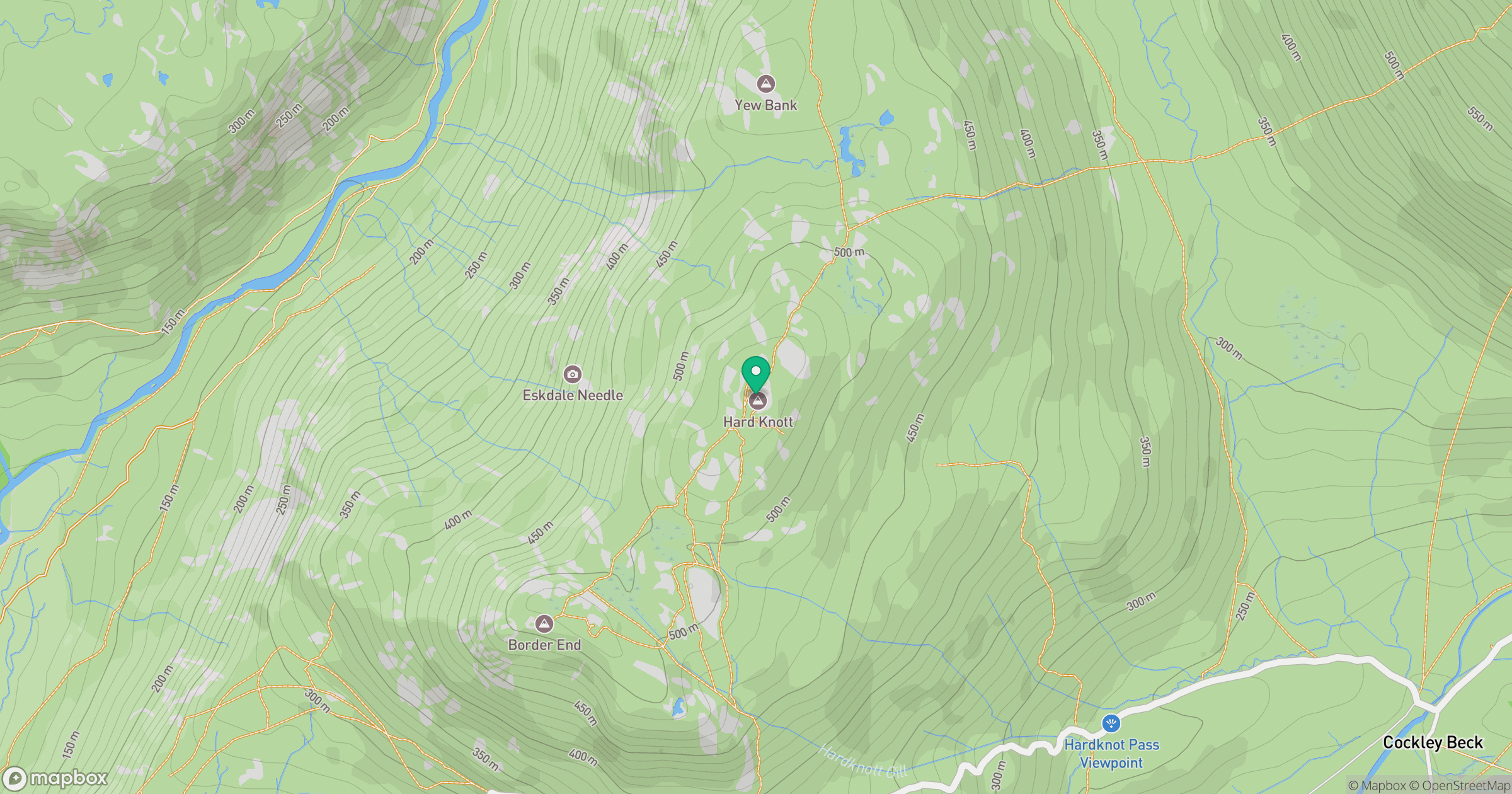 Hard Knott location map