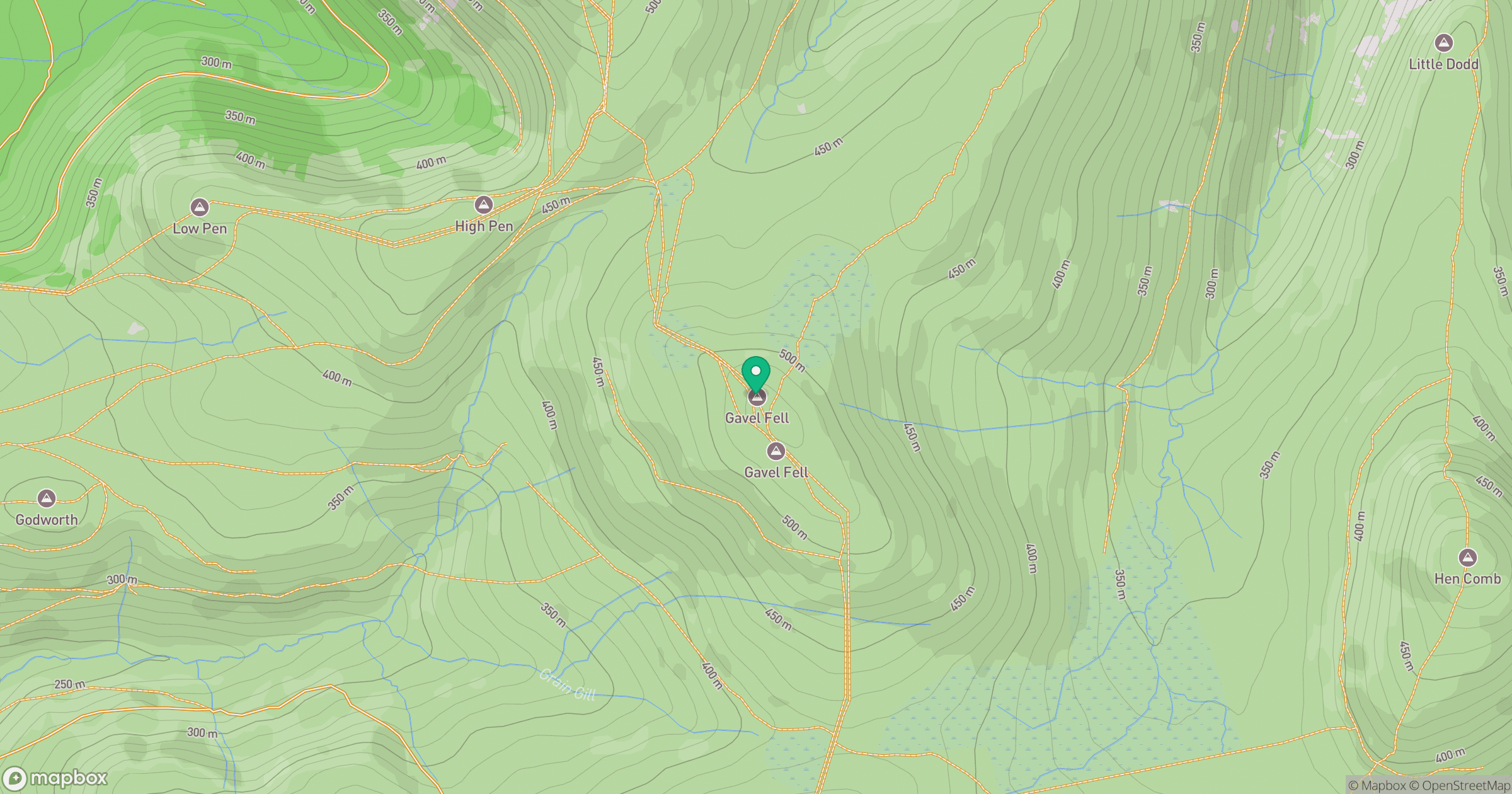 Gavel Fell location map