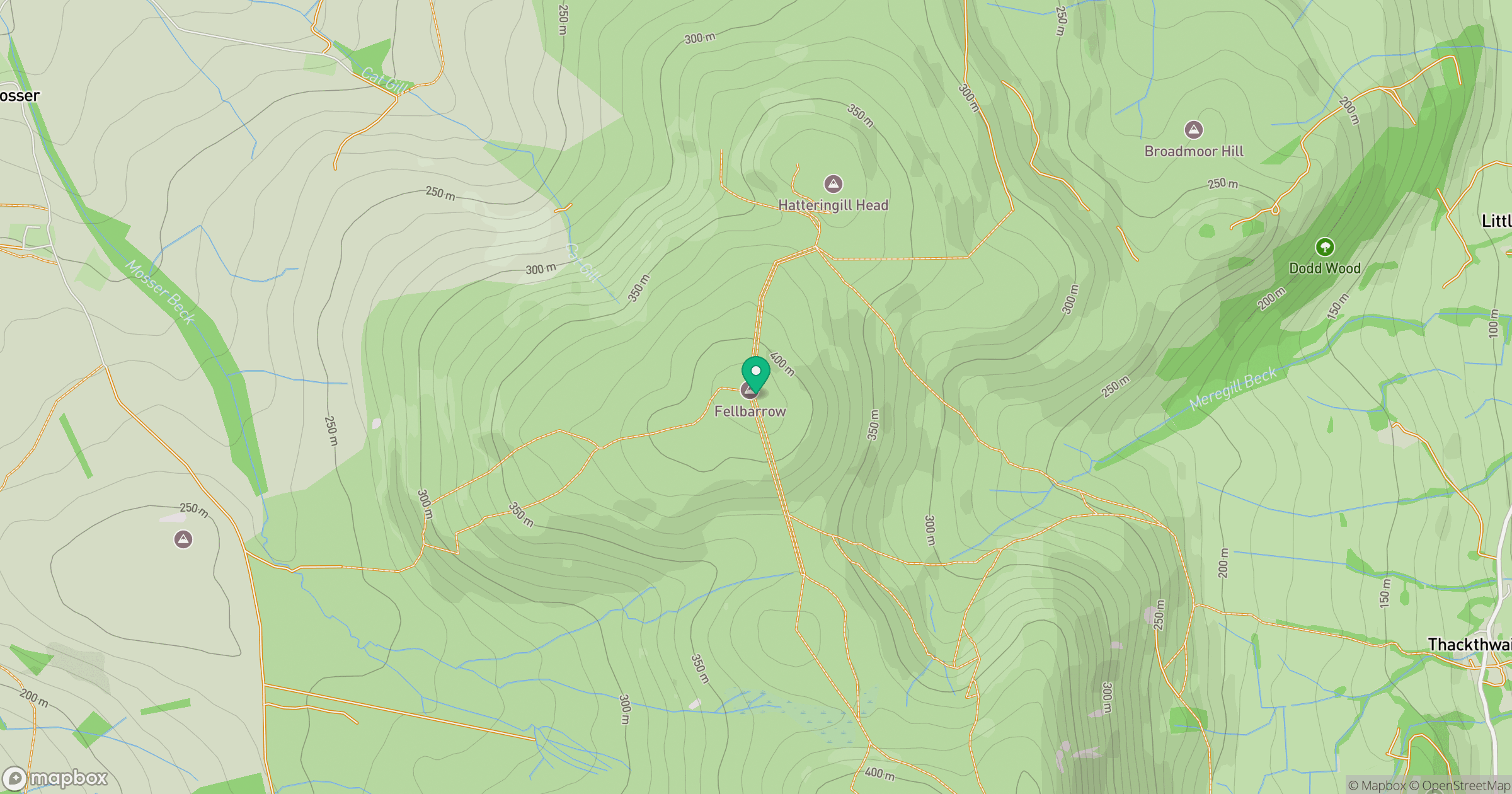Fellbarrow - Mosser Fell location map