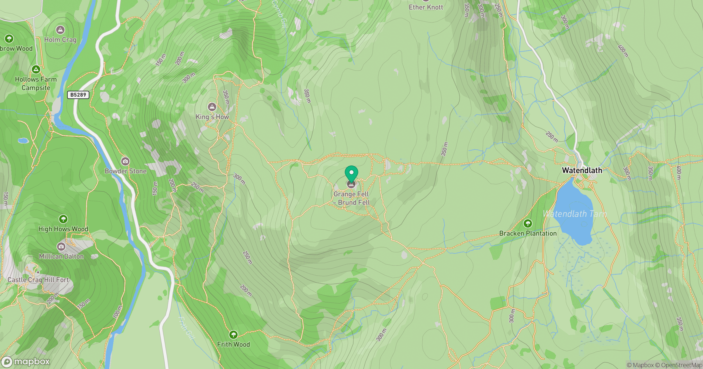 Grange Fell [Brund Fell] location map