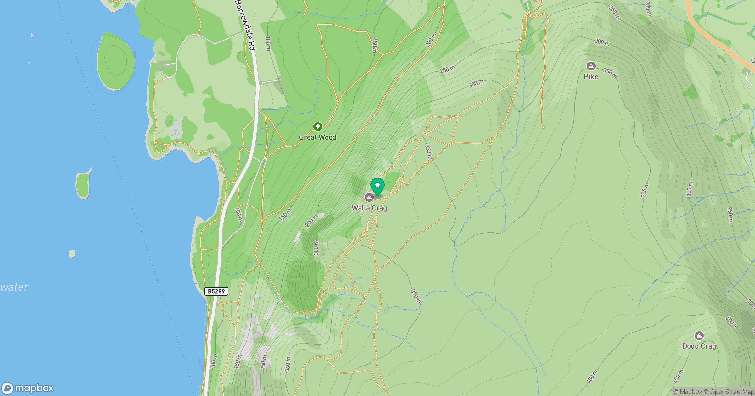 Walla Crag location map
