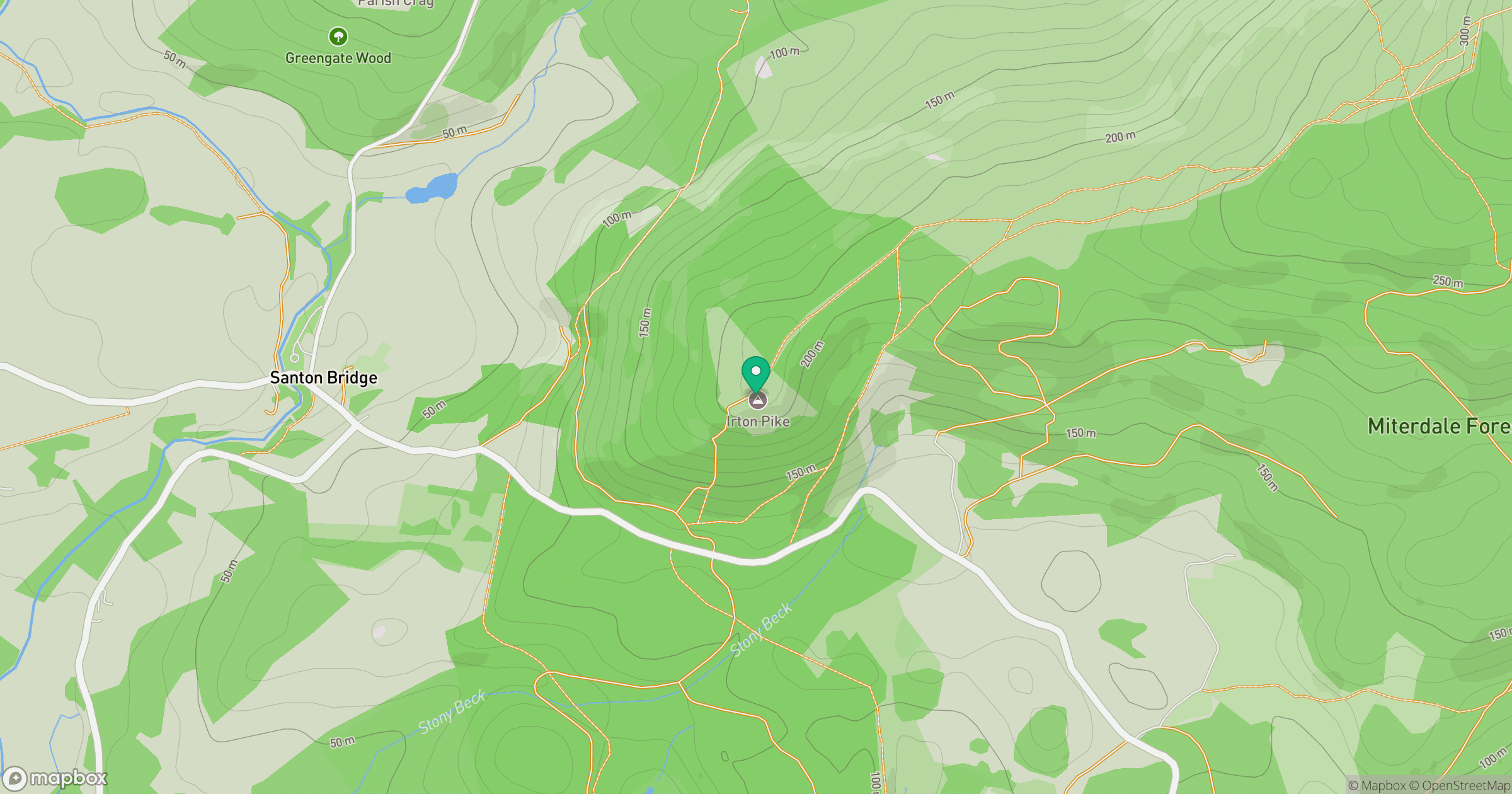 Irton Pike location map