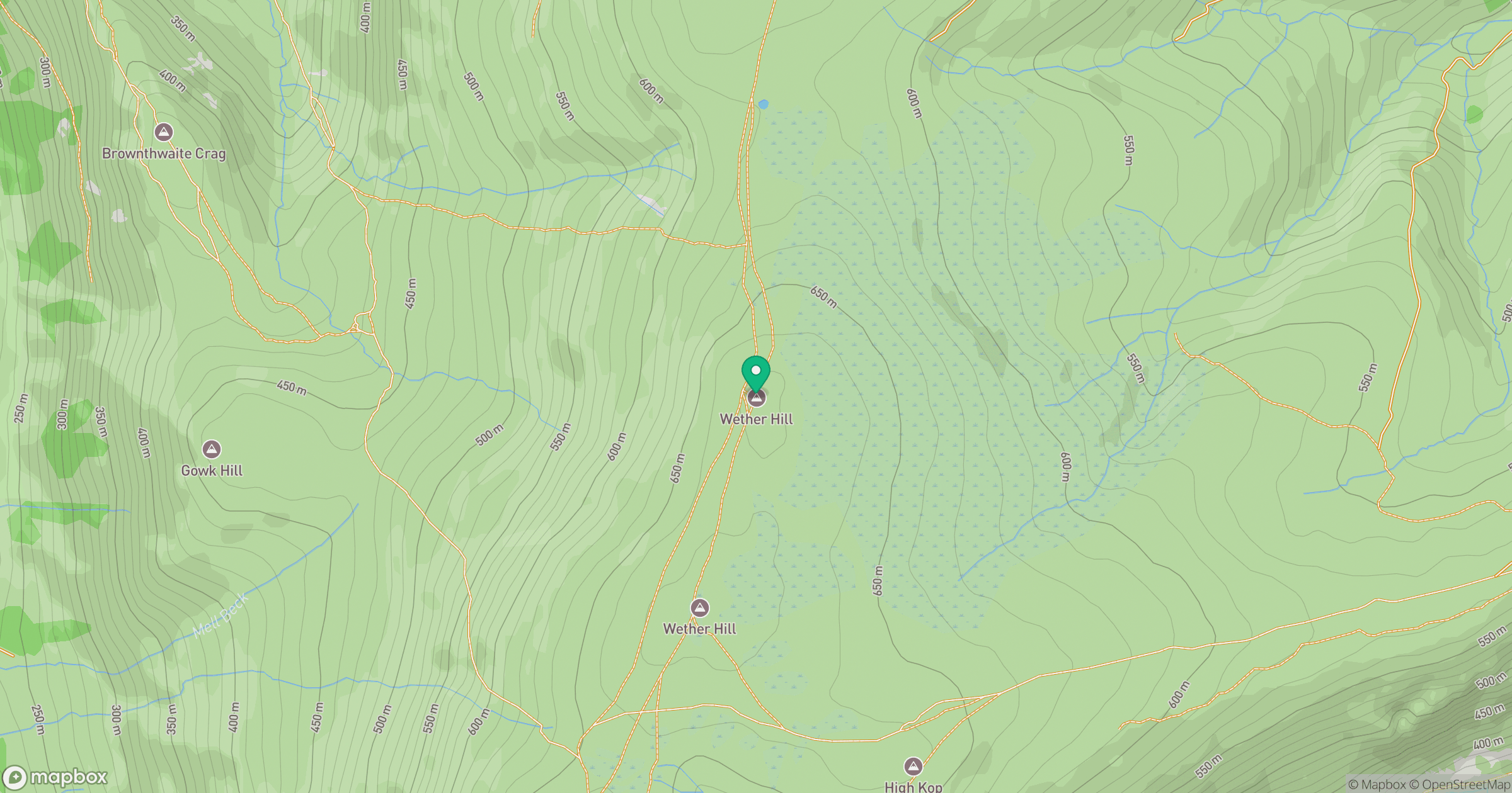 Wether Hill location map