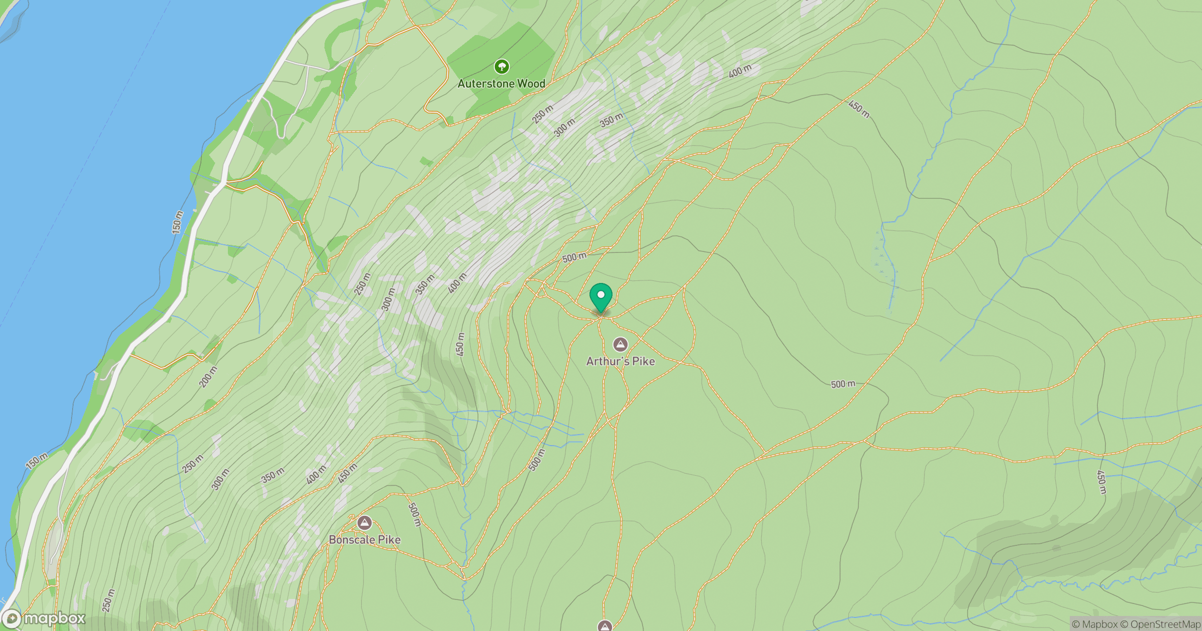 Arthur's Pike location map