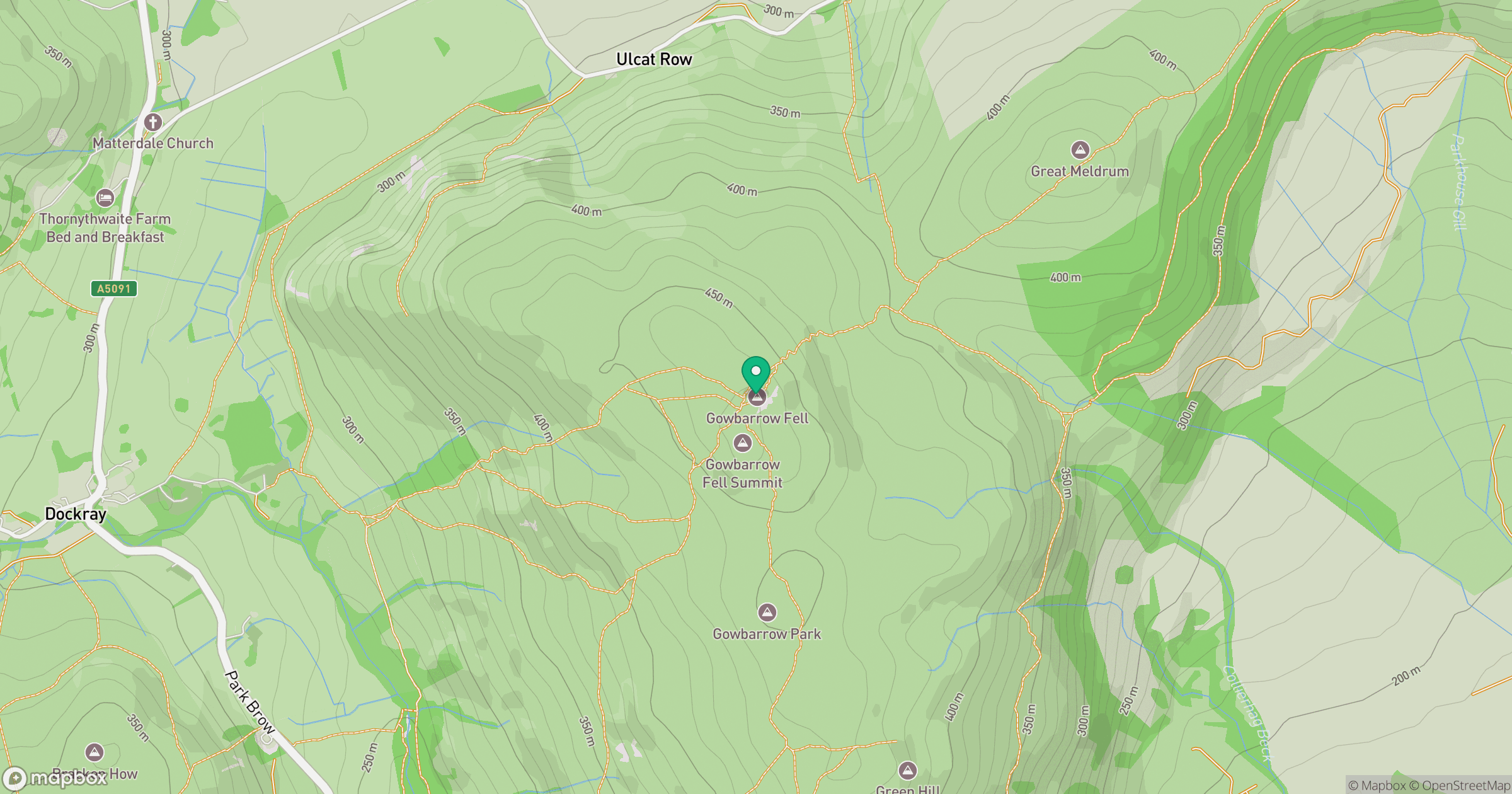 Gowbarrow Fell (Wainwright summit) location map