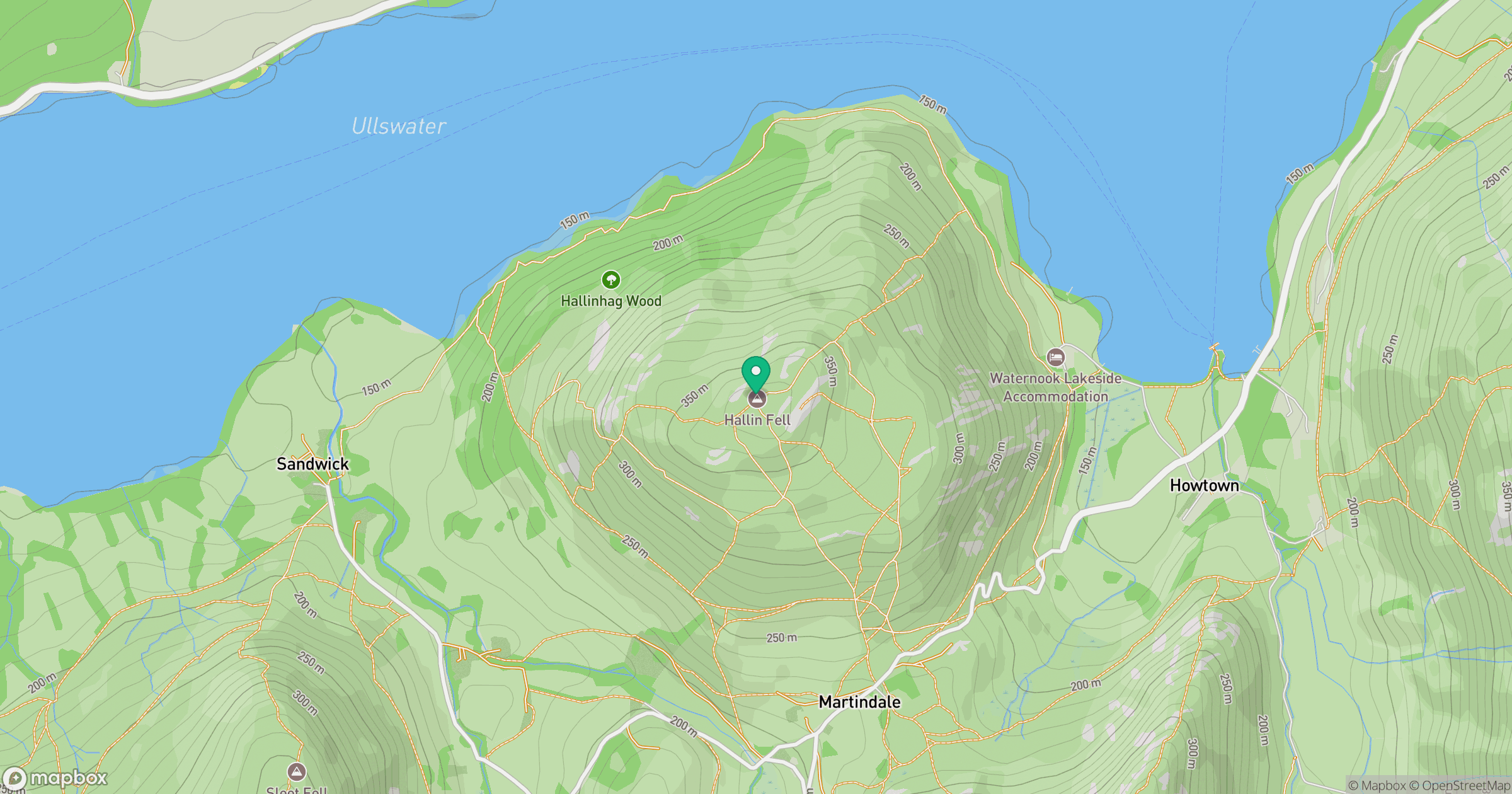Hallin Fell location map