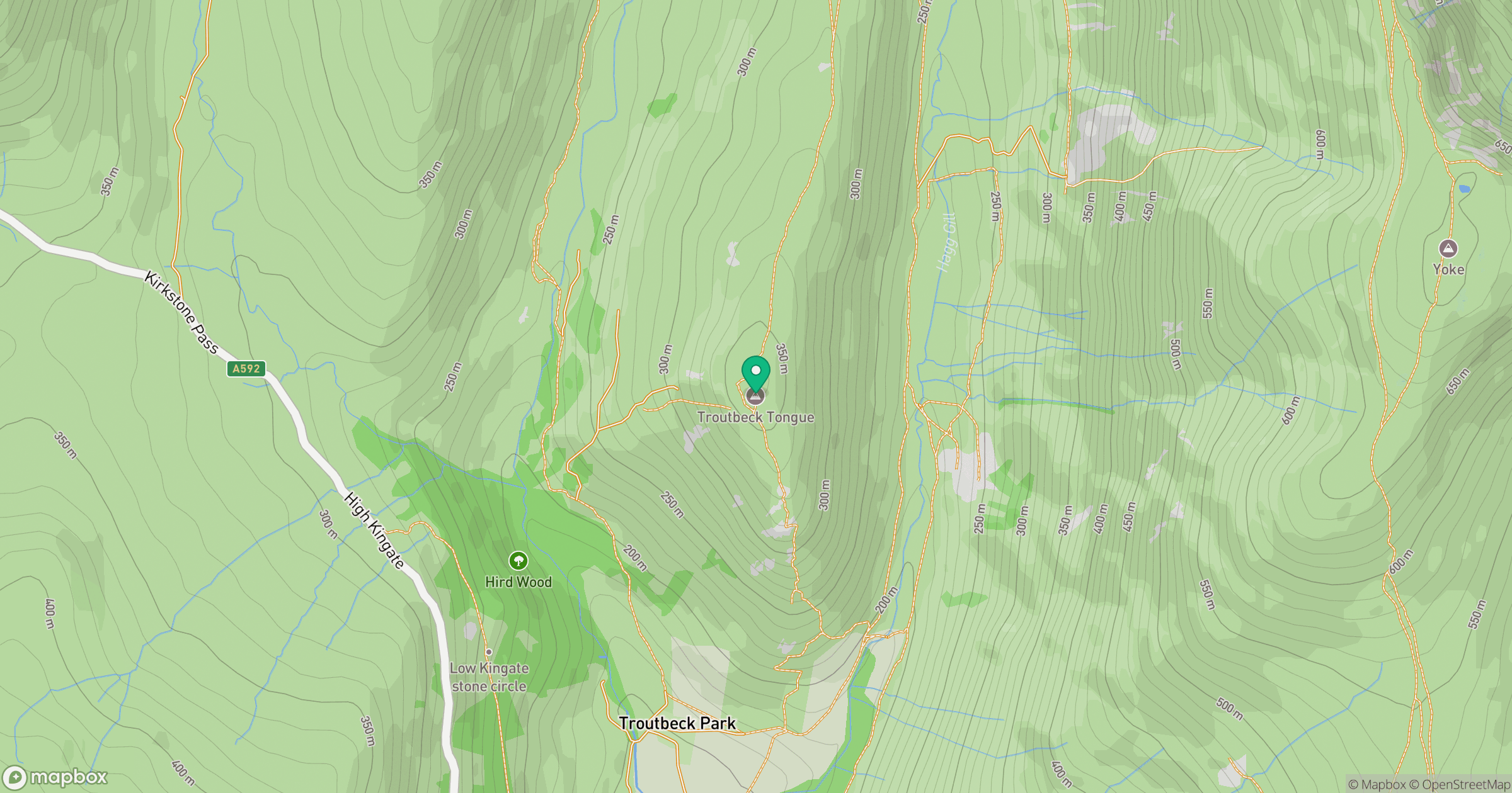 Troutbeck Tongue location map