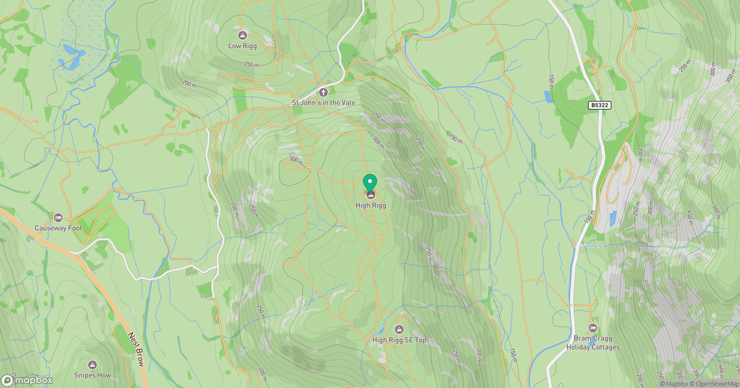 High Rigg [Naddle Fell] location map