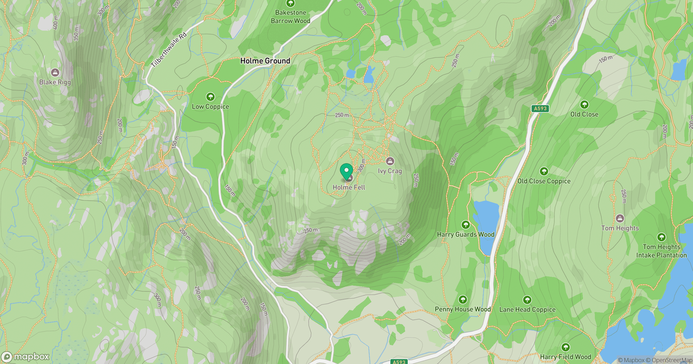 Holme Fell location map