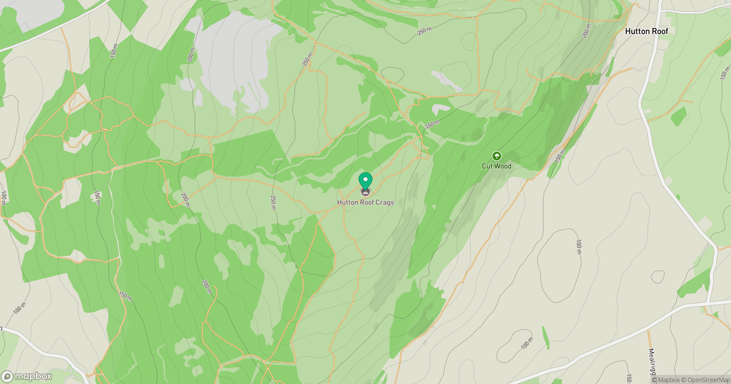 Hutton Roof Crags location map