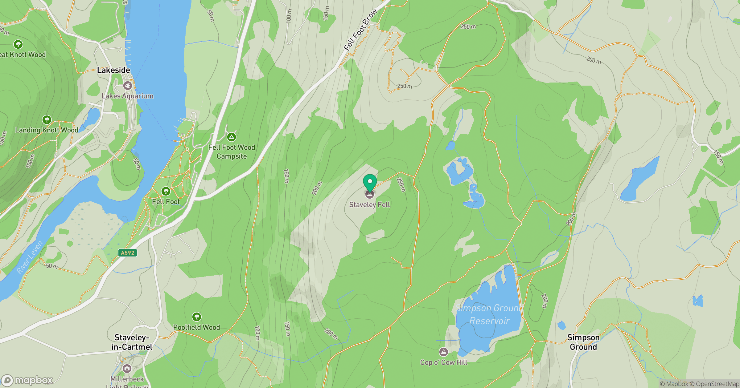 Staveley Fell location map