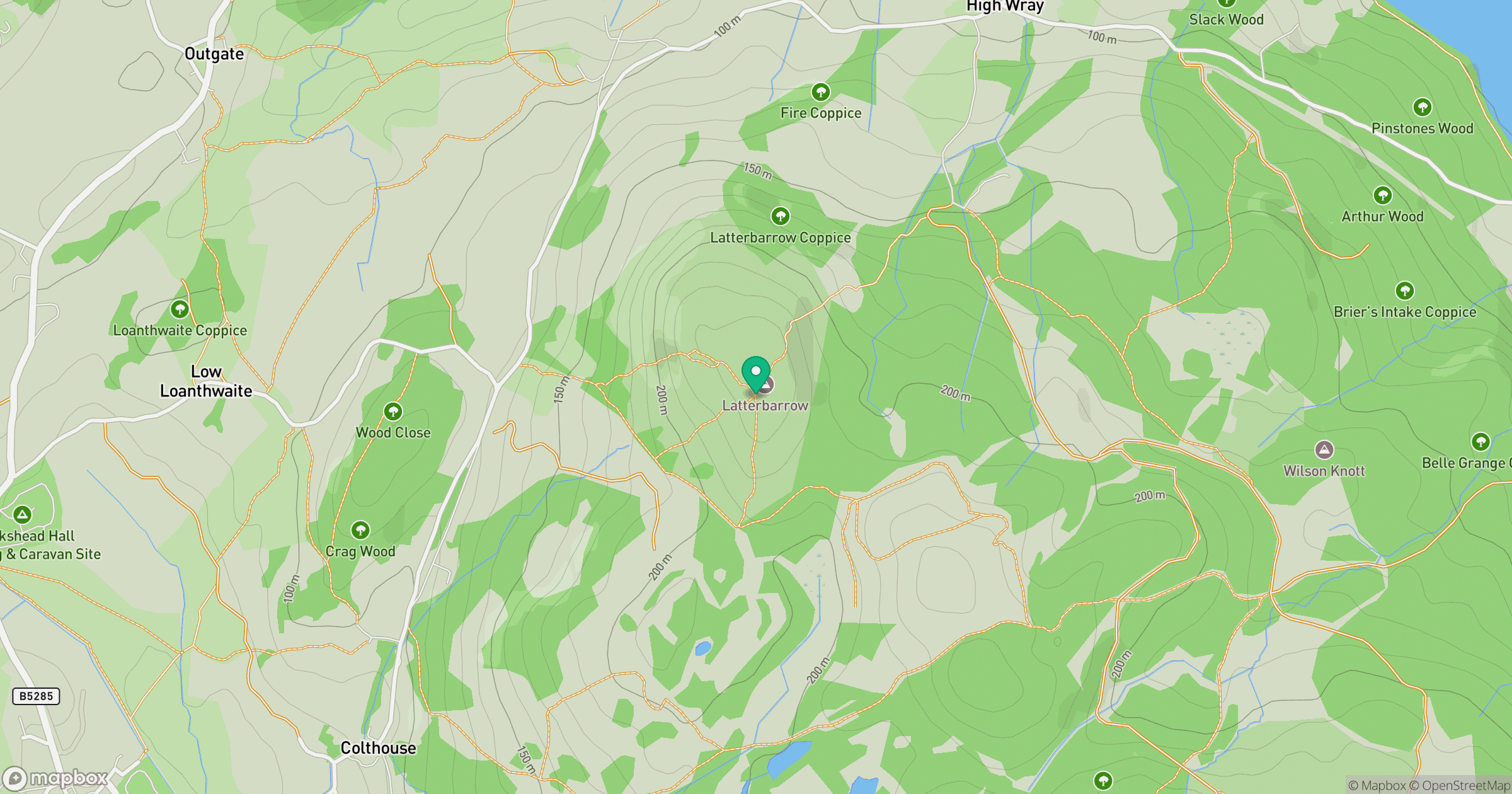 Latterbarrow location map