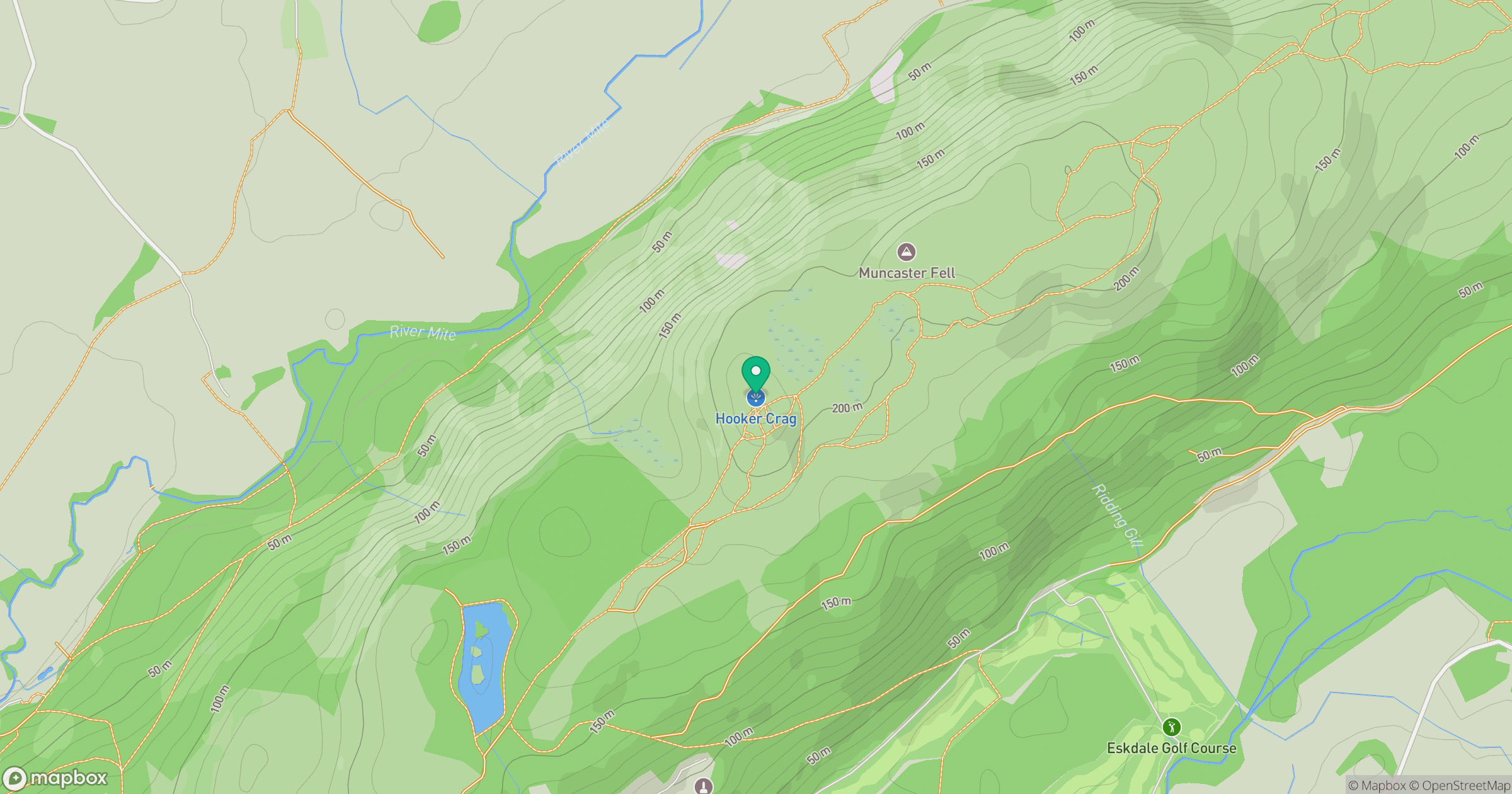 Muncaster Fell - Hooker Crag location map