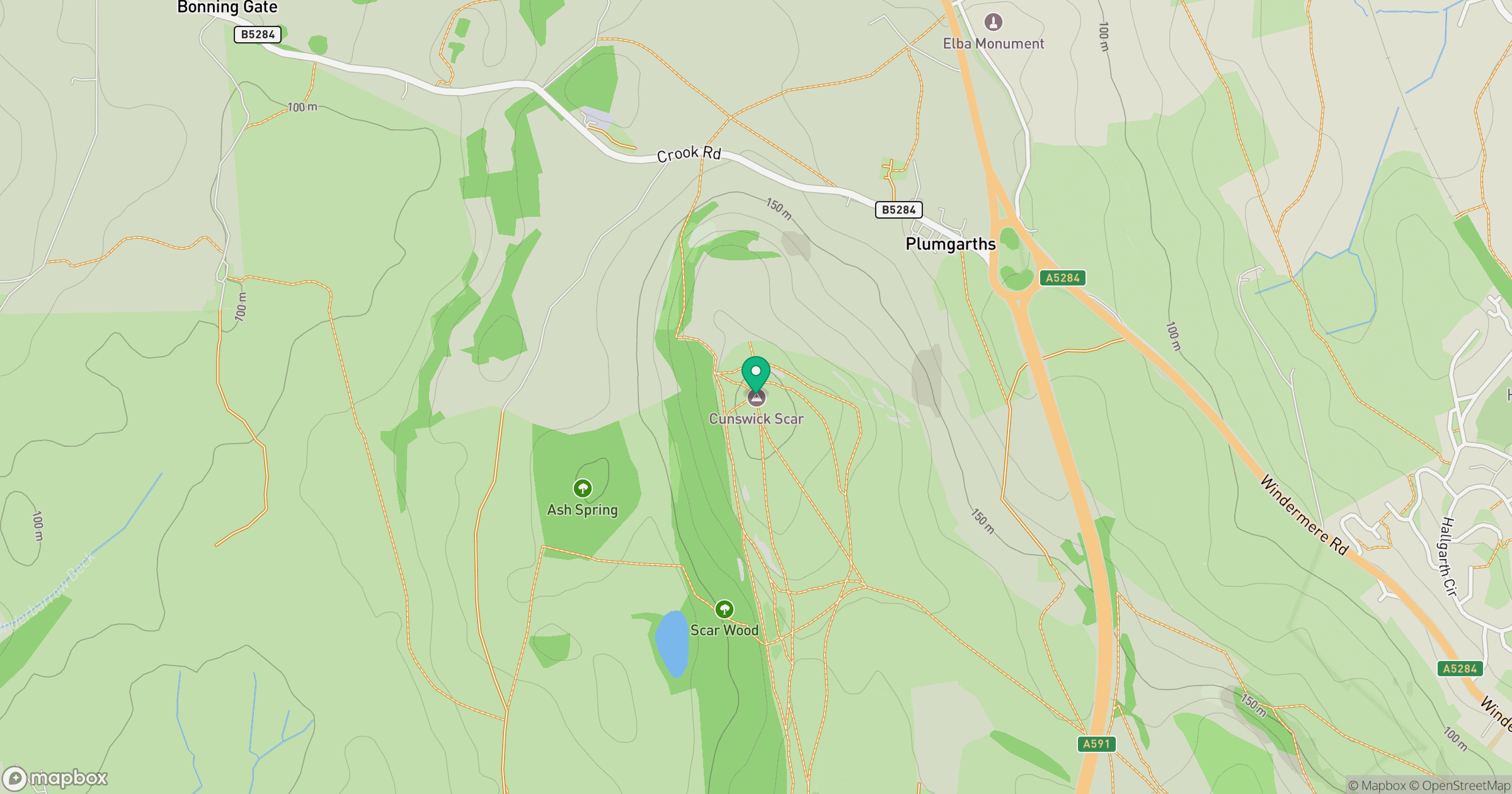 Cunswick Scar location map