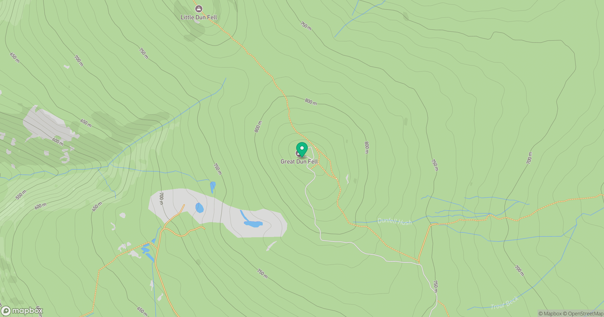 Great Dun Fell location map