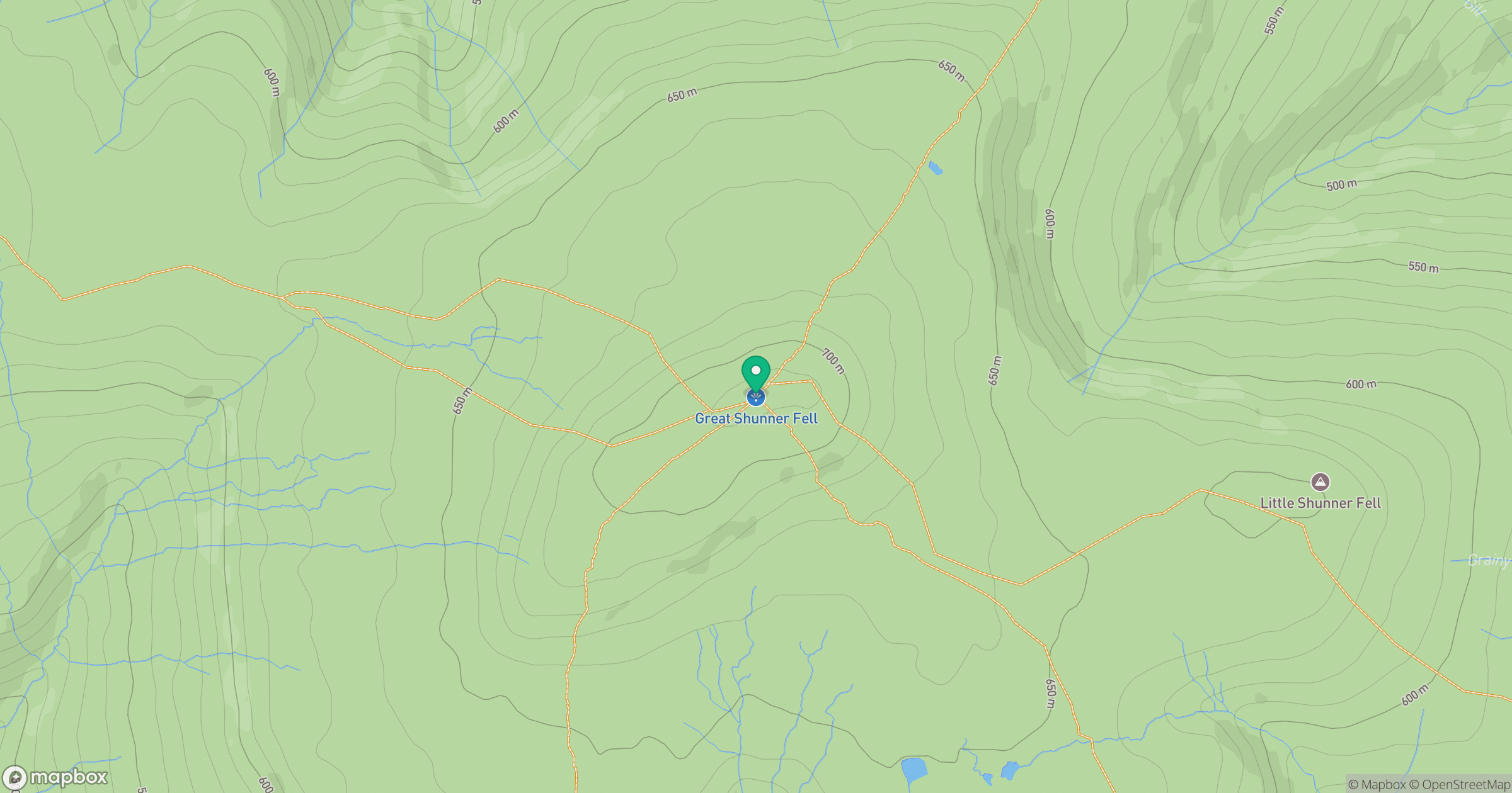 Great Shunner Fell location map
