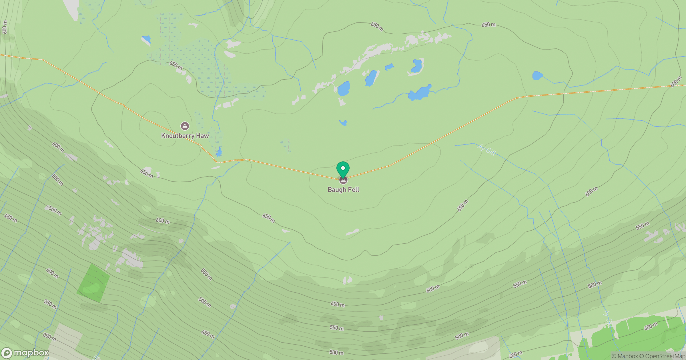 Baugh Fell - Tarn Rigg Hill location map