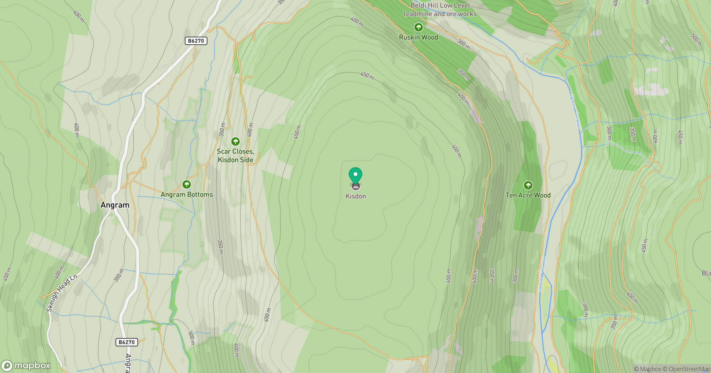 Kisdon location map