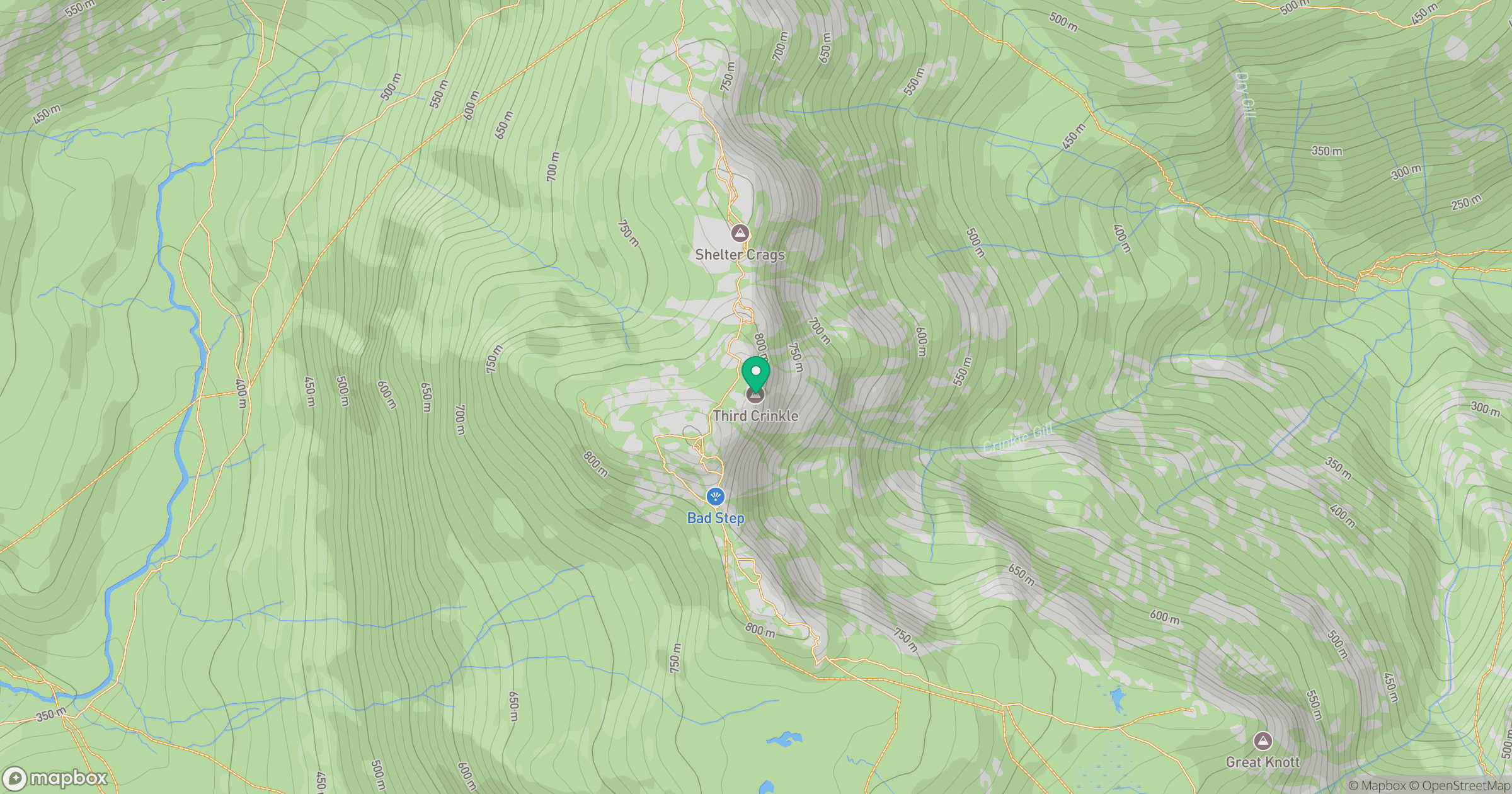 Crinkle Crags - Third Crinkle [Gunson Knott] location map