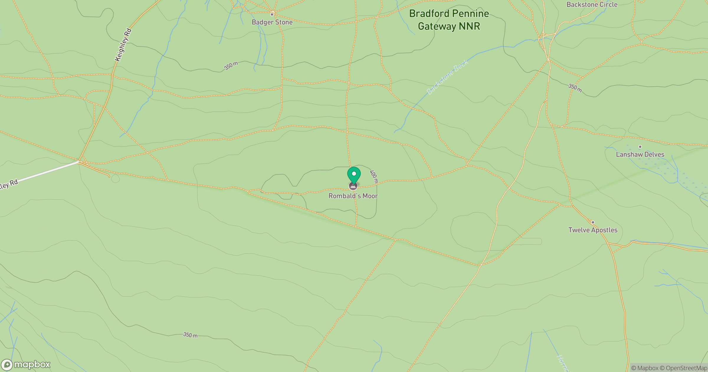 Rombalds Moor [Ilkley Moor] location map