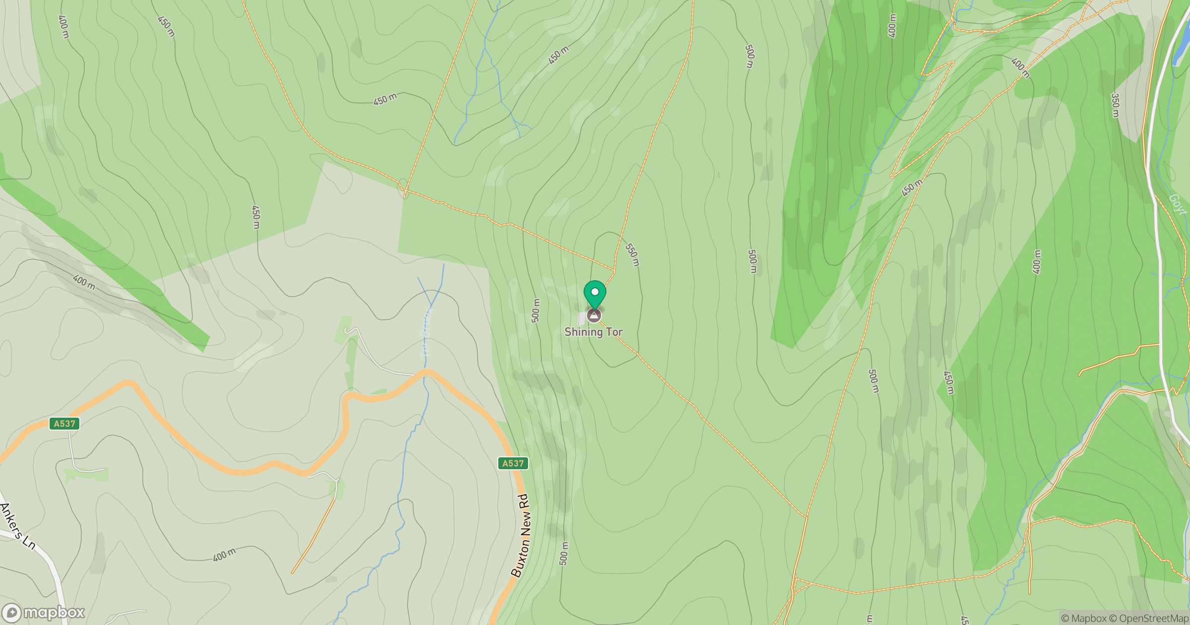 Shining Tor location map