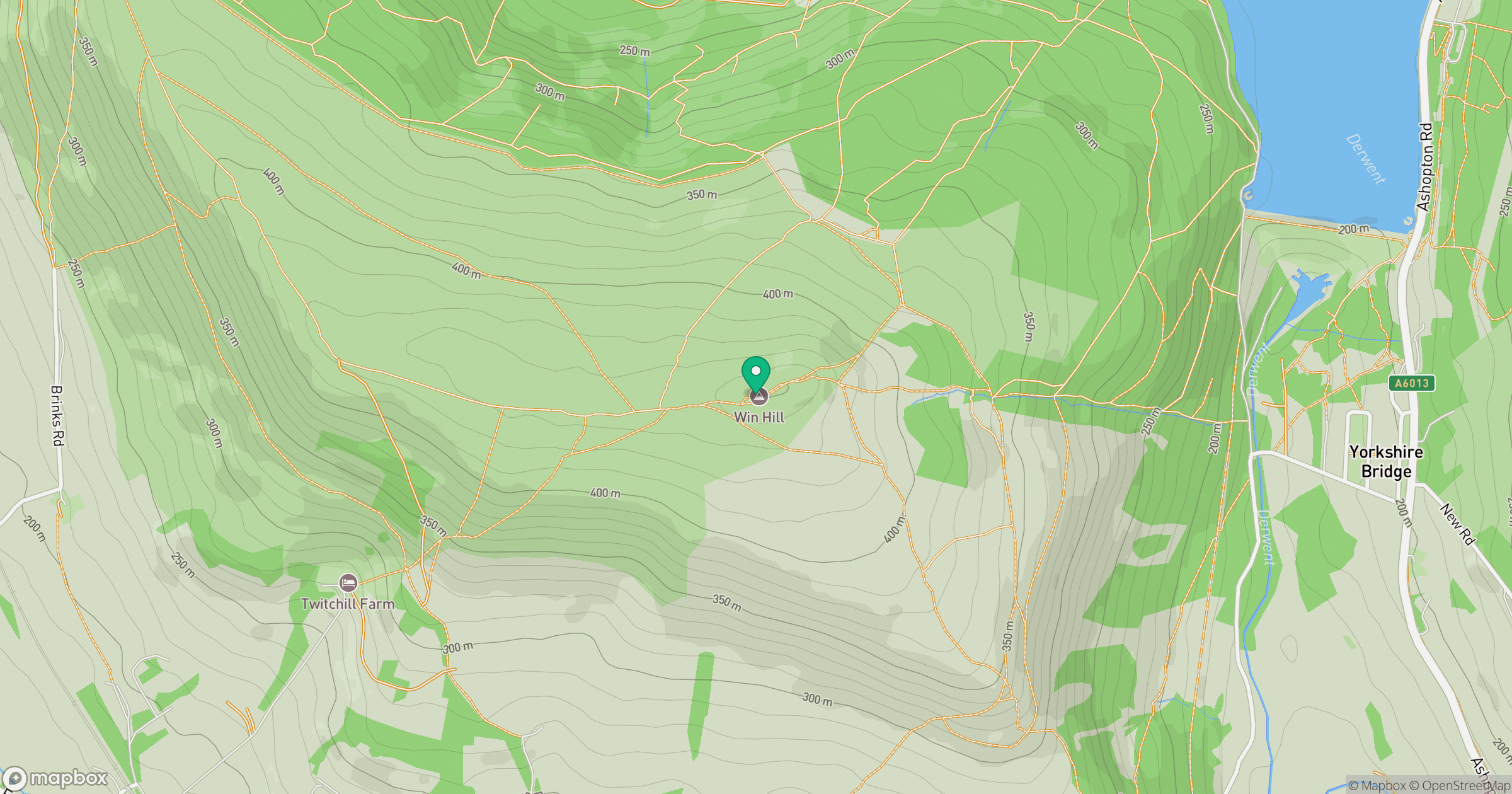 Win Hill location map