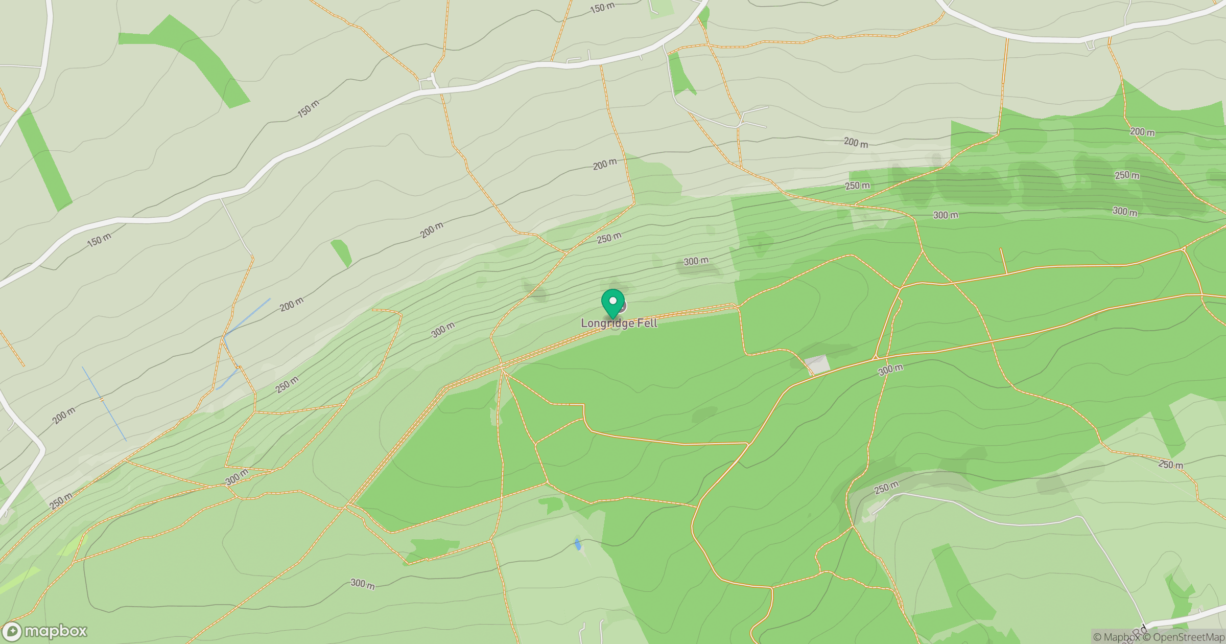 Longridge Fell - Spire Hill location map