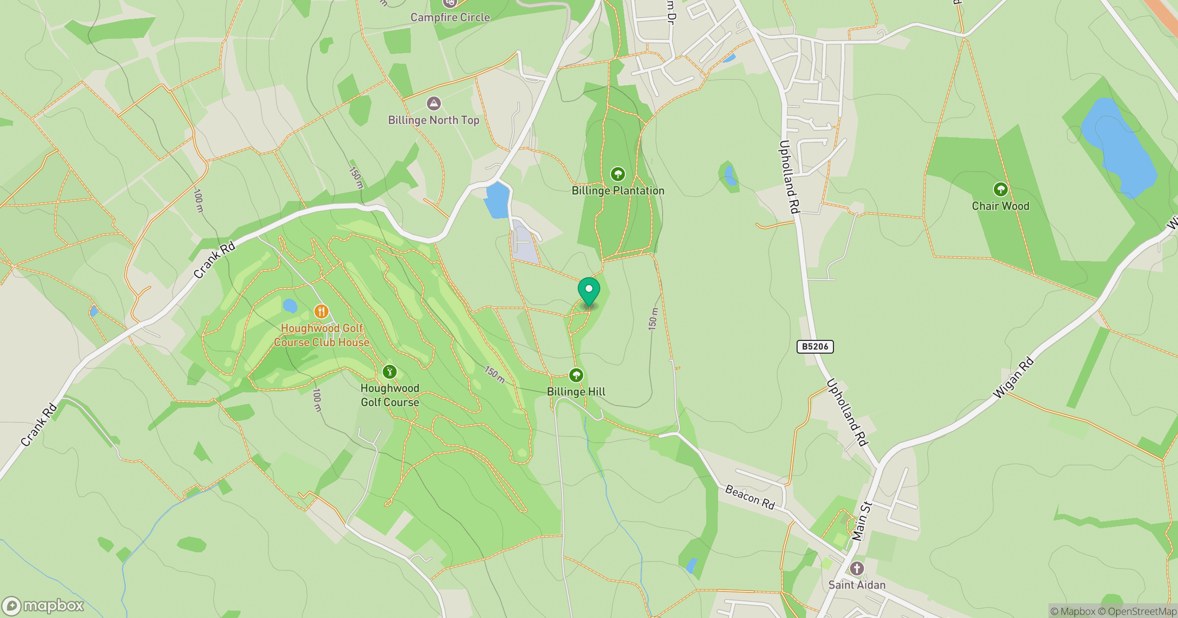 Billinge Hill location map