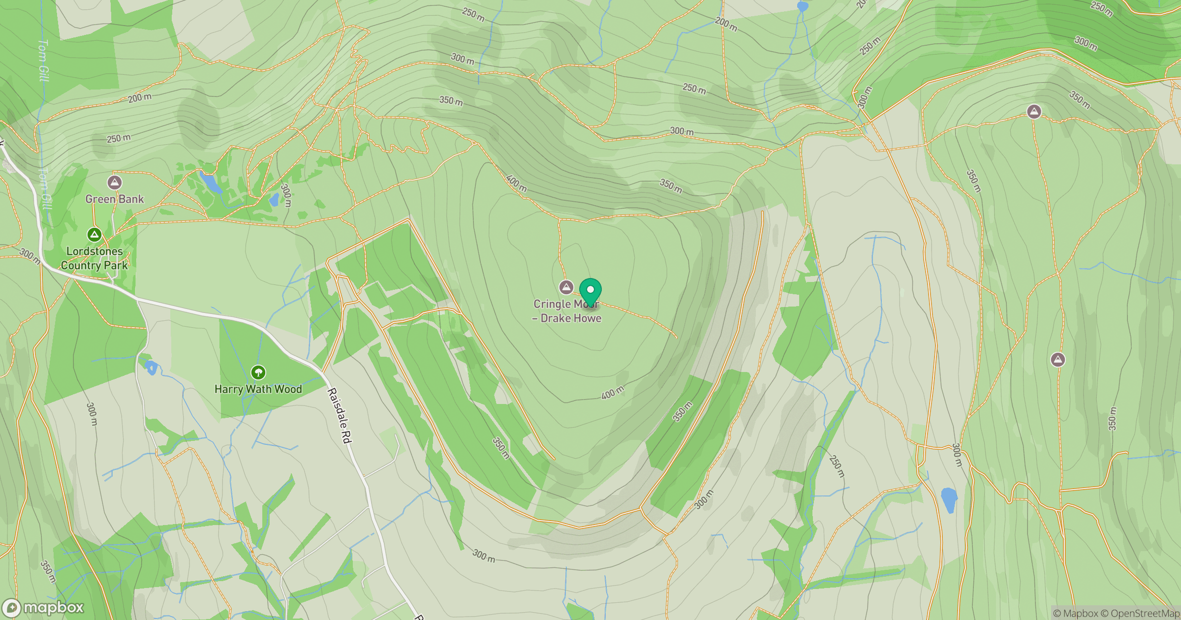 Cringle Moor - Drake Howe location map