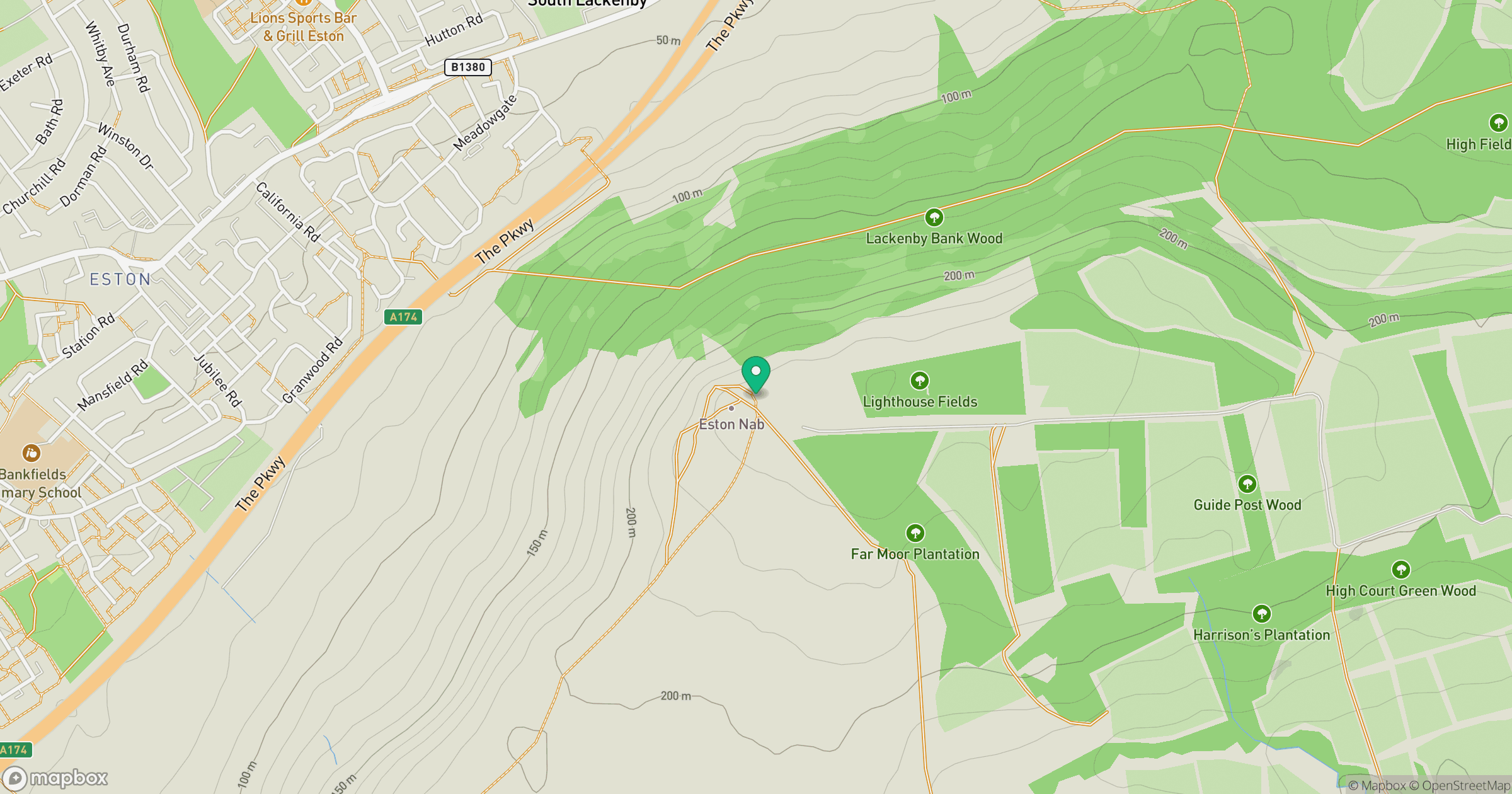 Eston Nab location map
