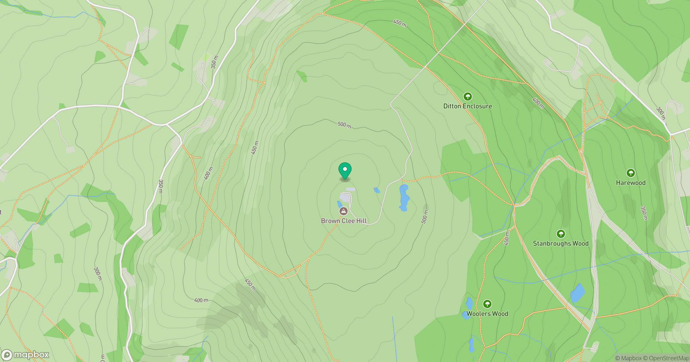 Brown Clee Hill location map