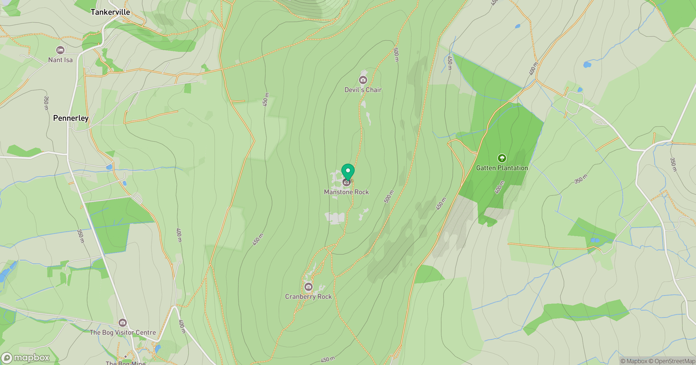 Stiperstones location map