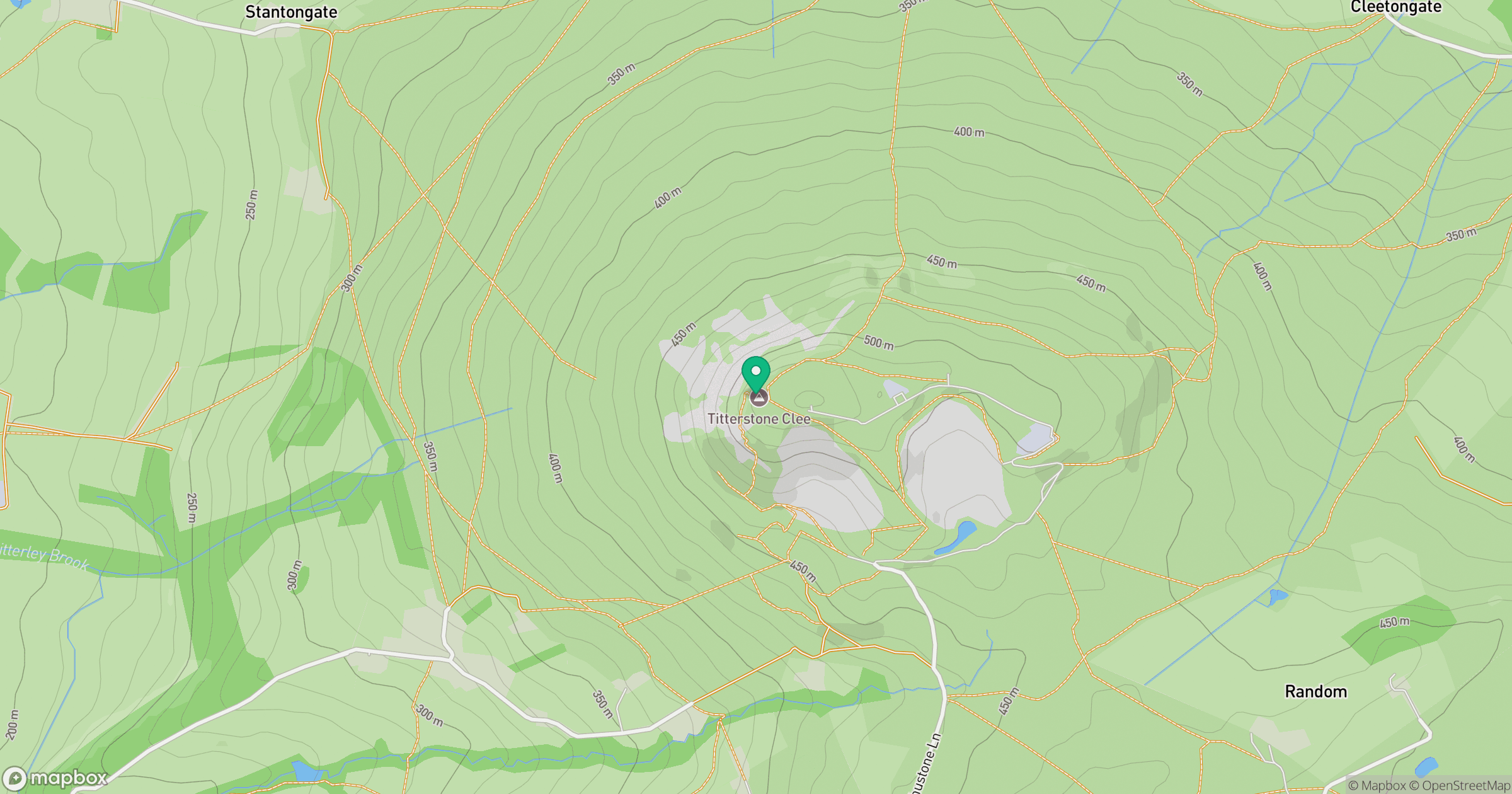 Titterstone Clee Hill location map