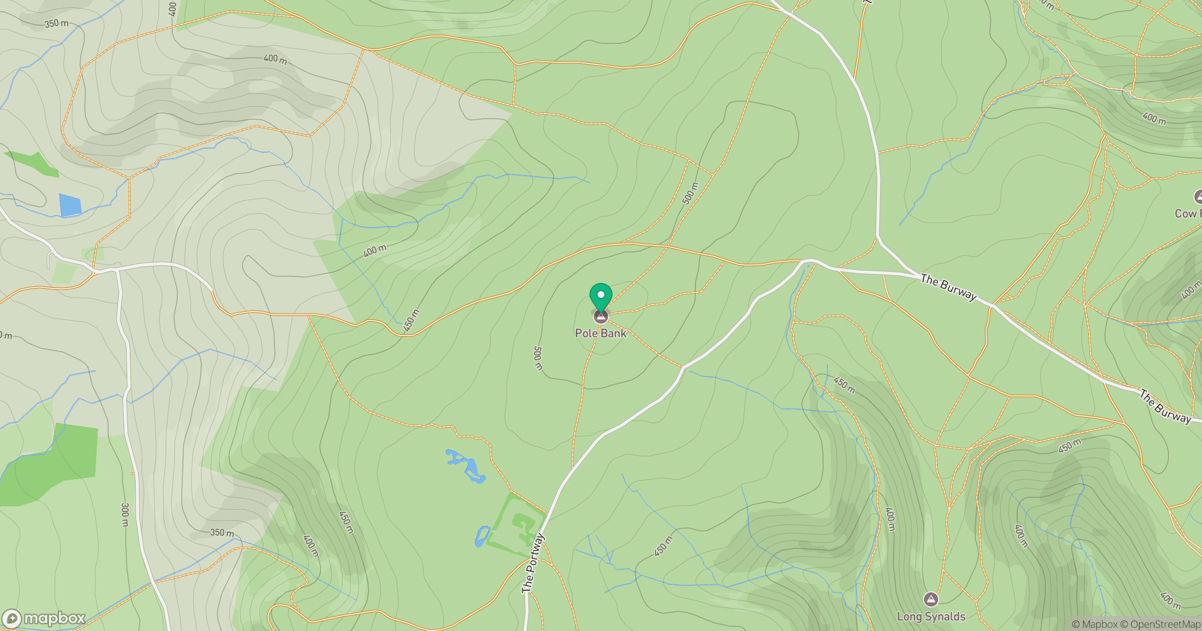 Long Mynd - Pole Bank location map