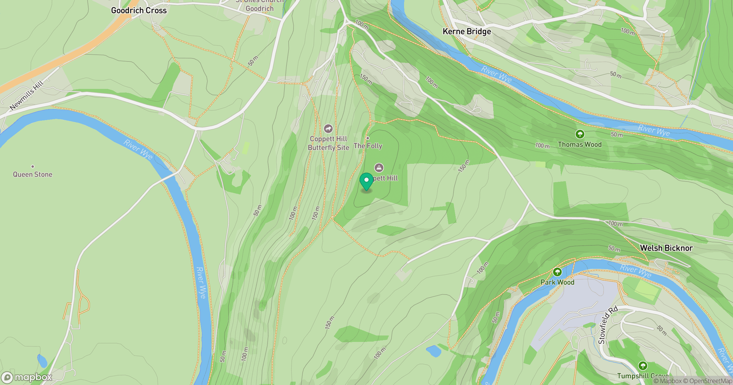 Coppet Hill location map