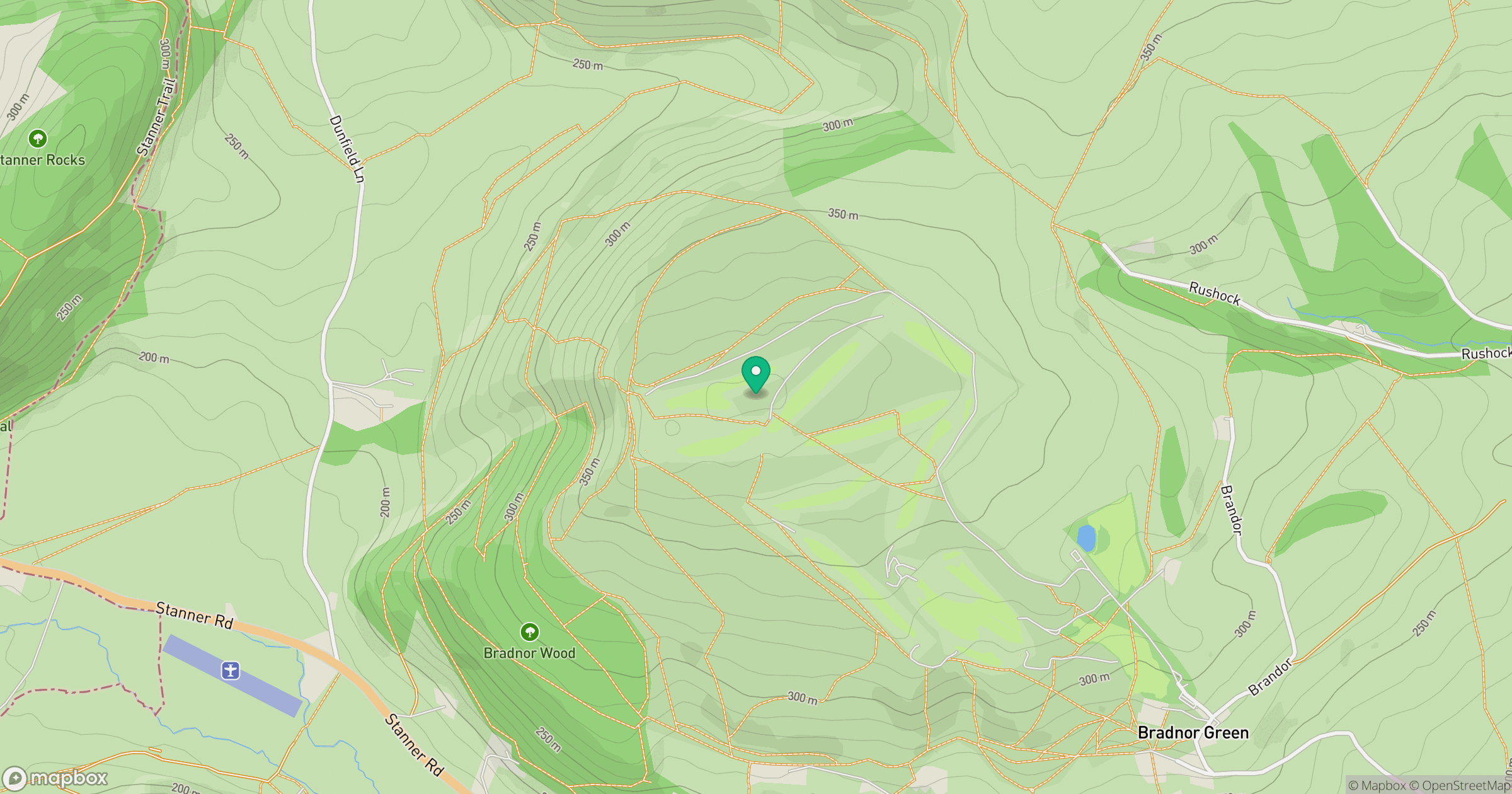 Bradnor Hill location map