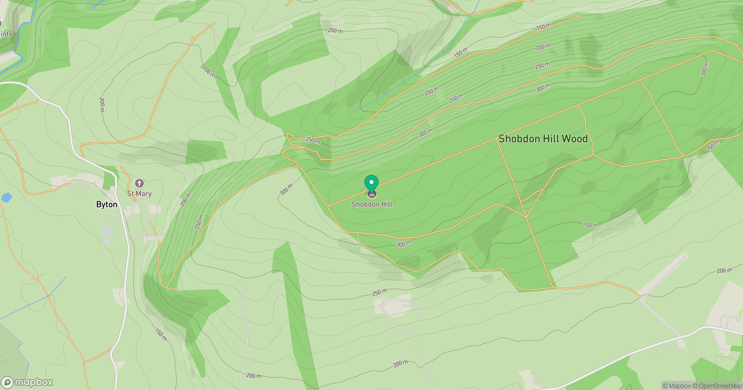 Shobdon Hill location map