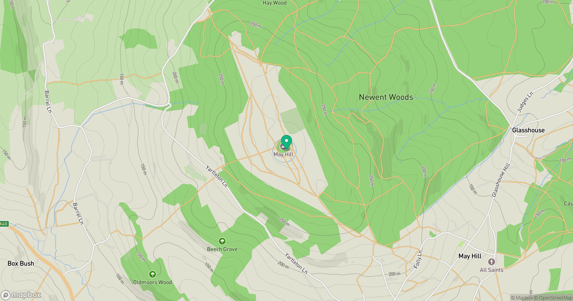 May Hill location map