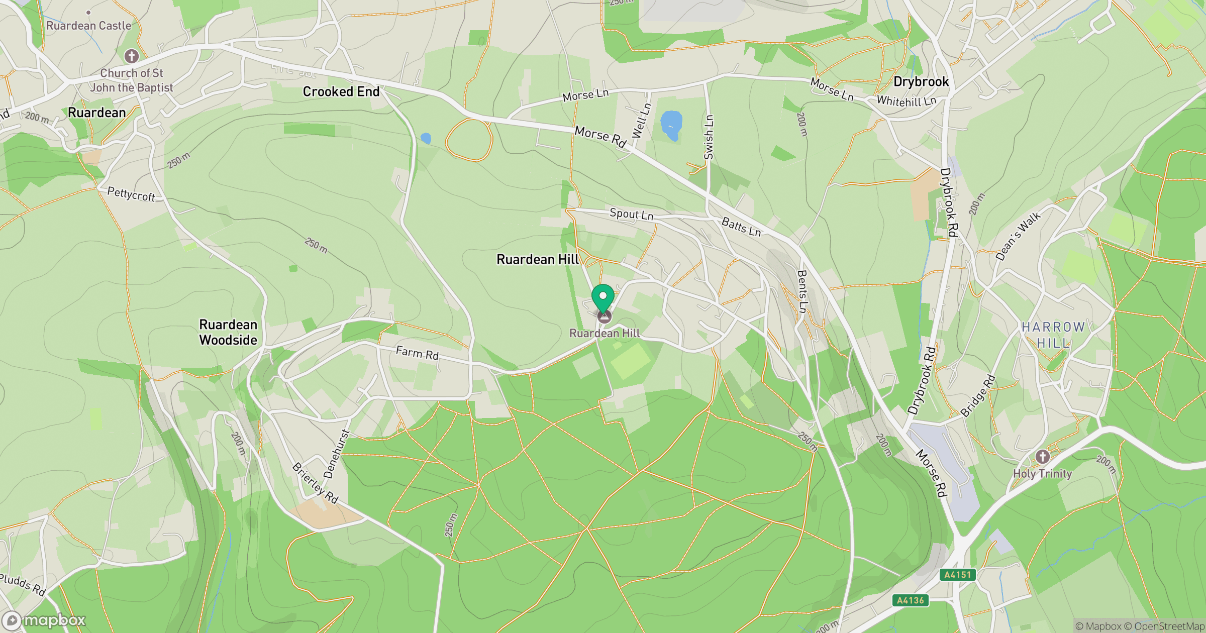 Ruardean Hill location map