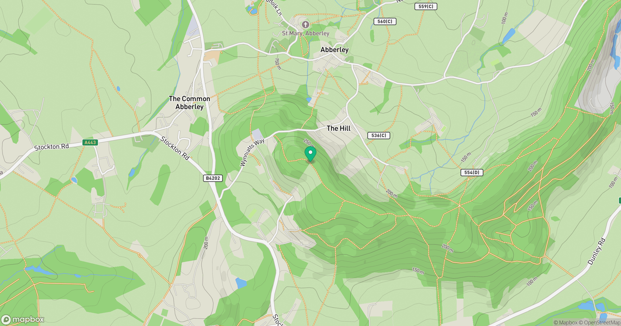 Abberley Hill location map