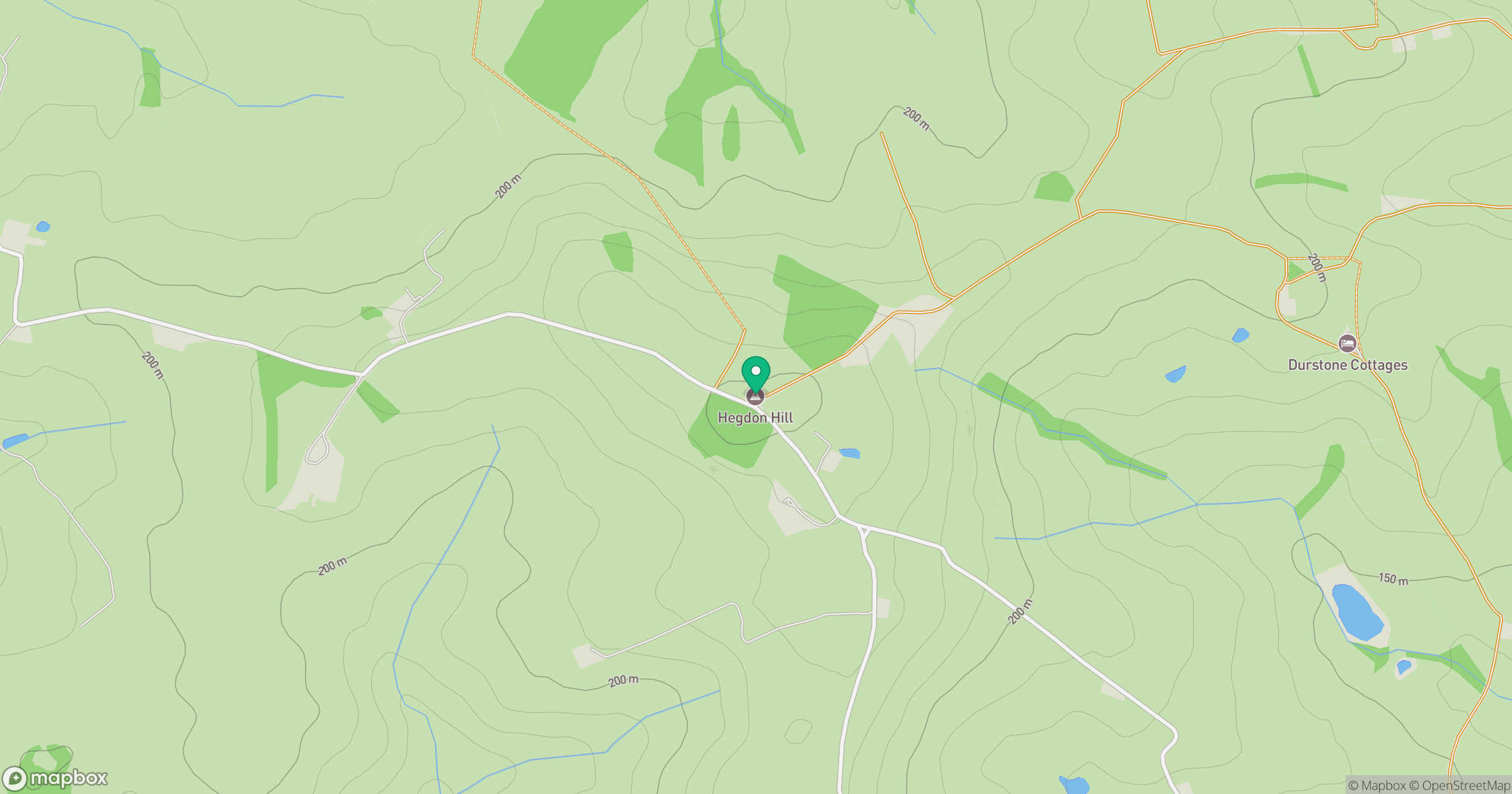 Hegdon Hill location map