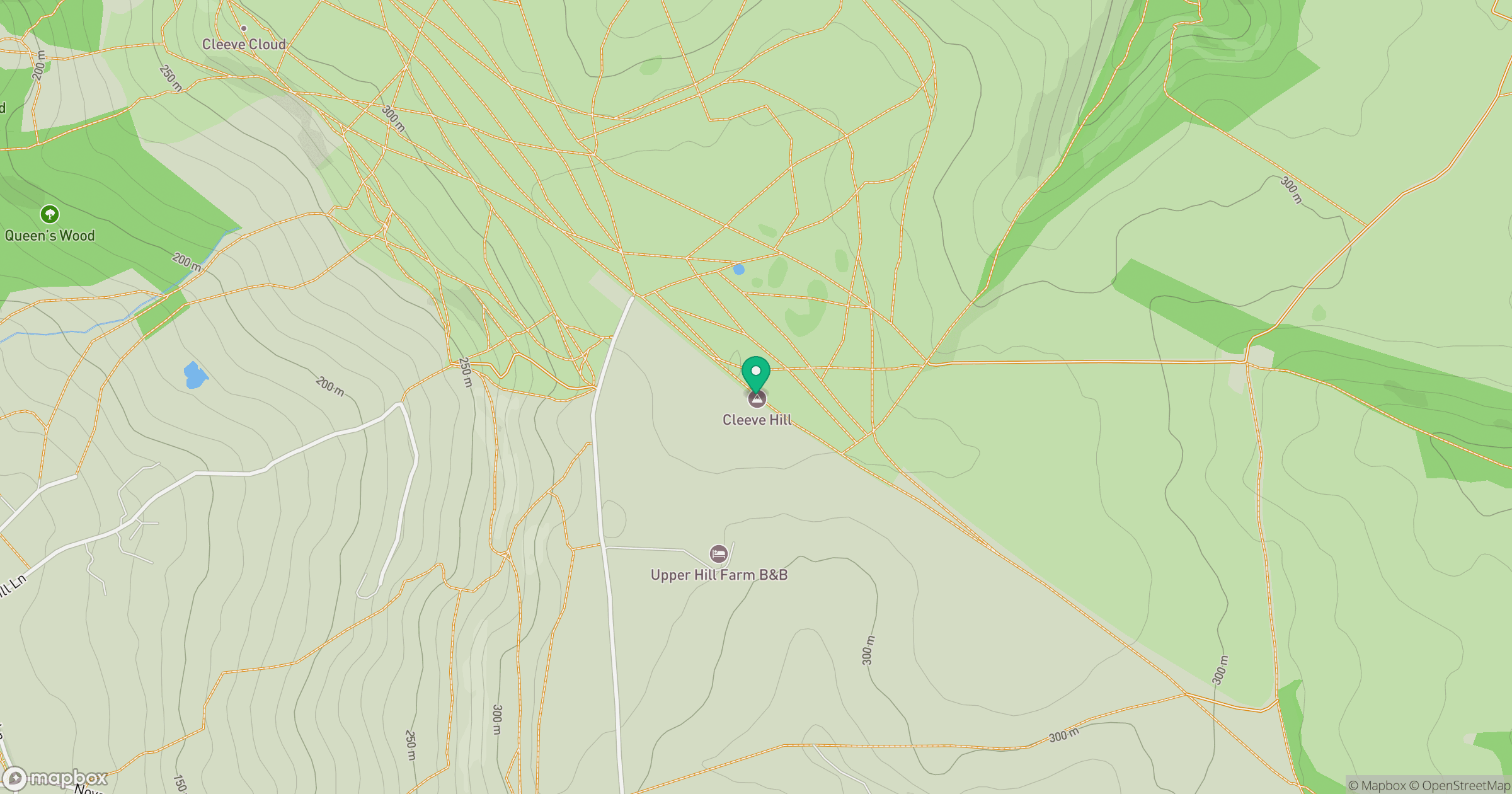 Cleeve Hill location map