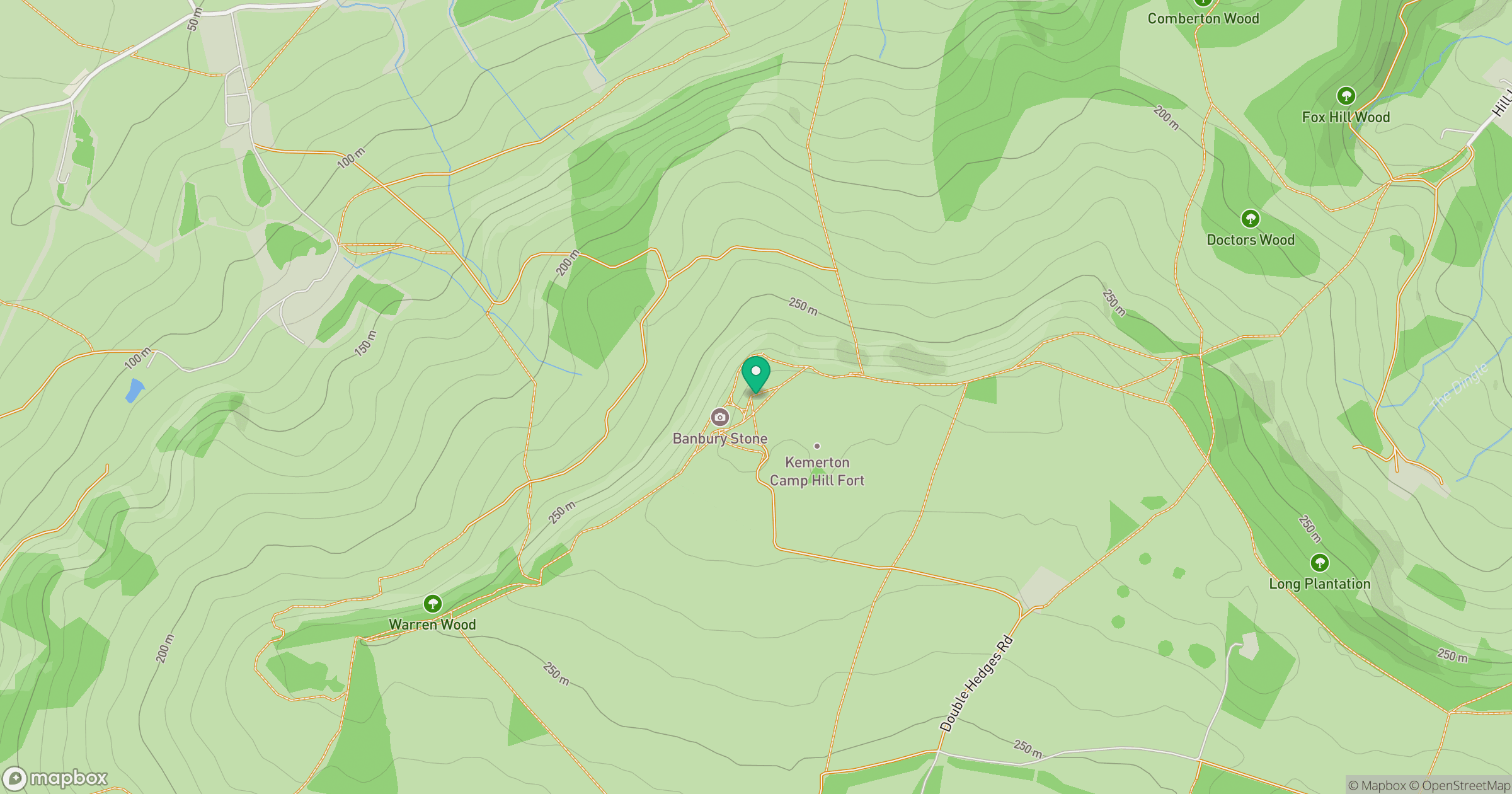 Bredon Hill location map