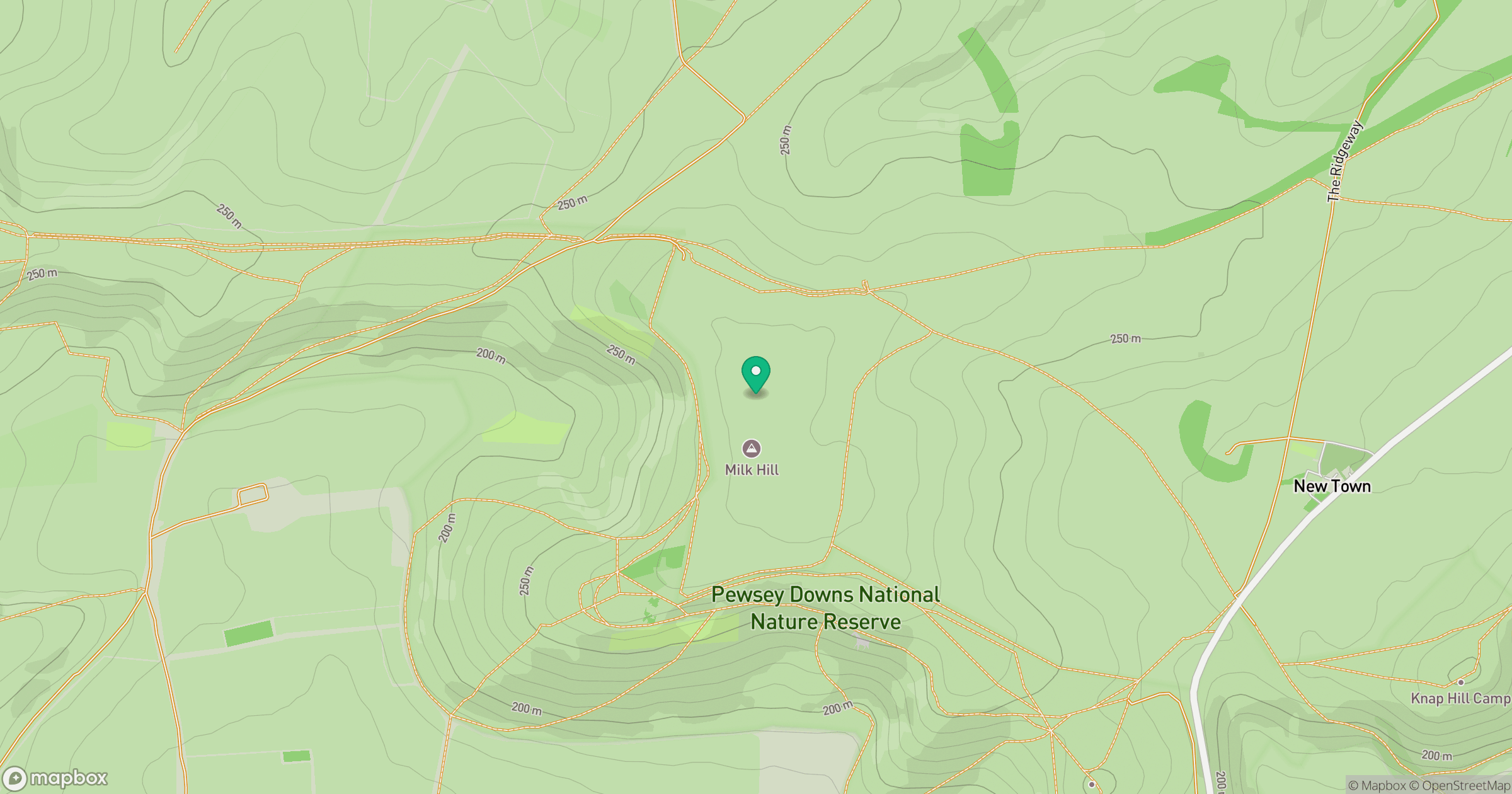 Milk Hill location map