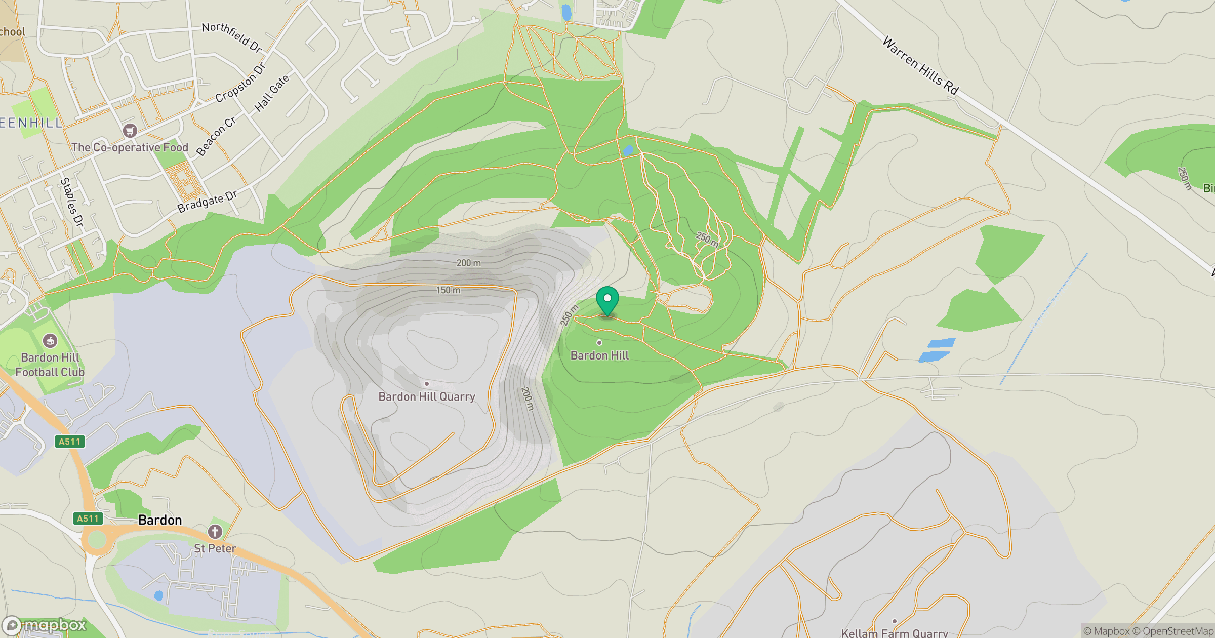 Bardon Hill location map