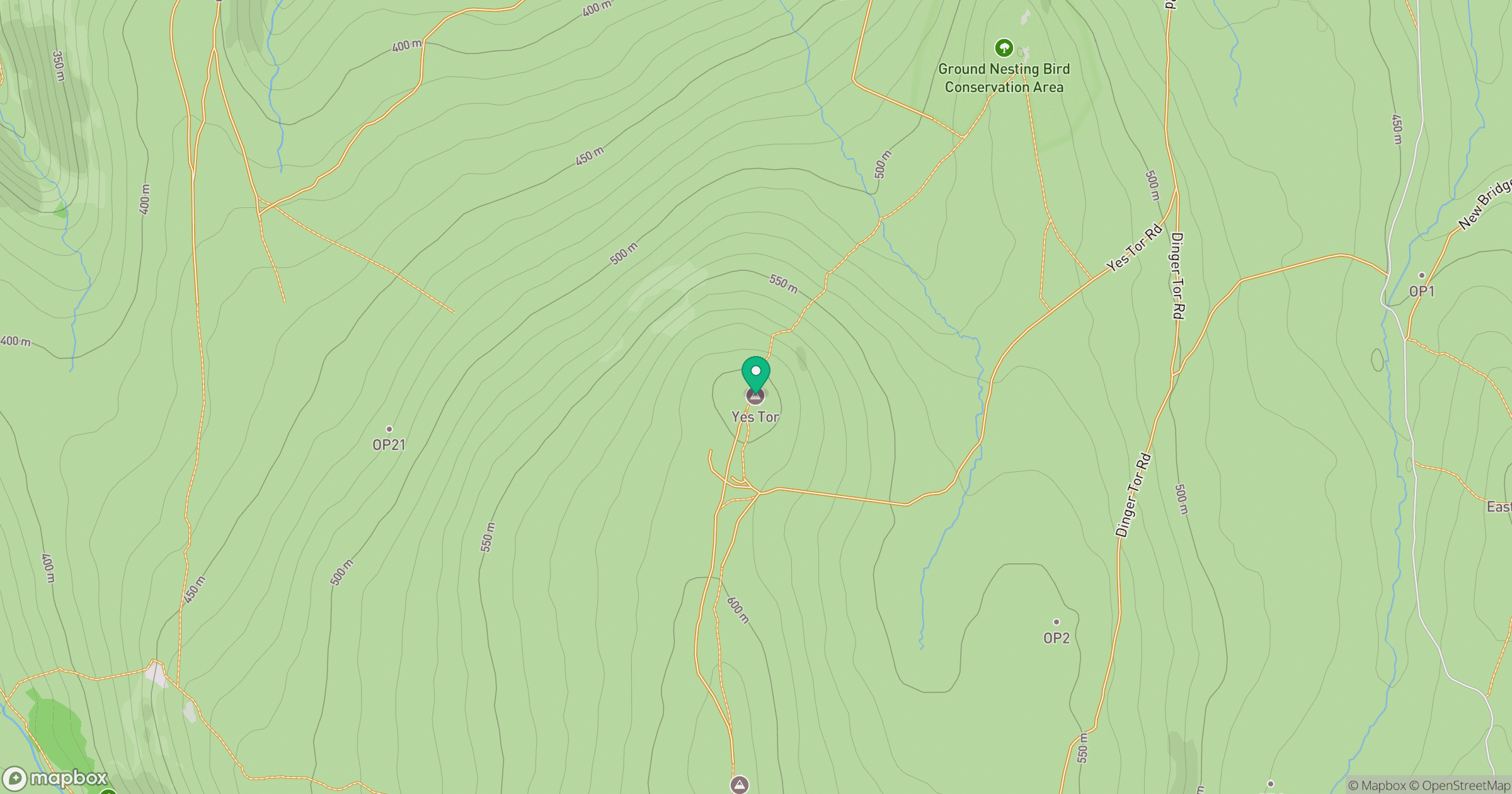 Yes Tor location map