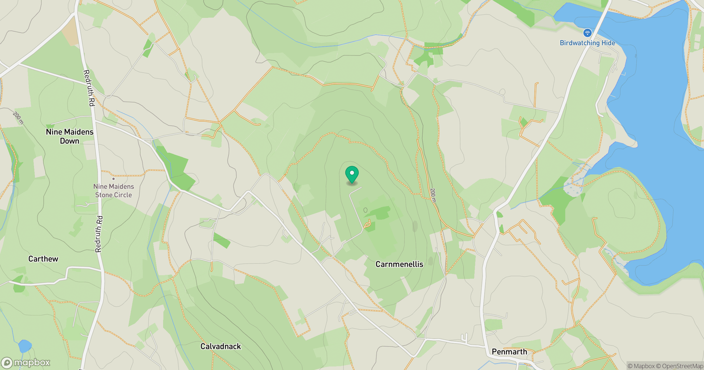 Carnmenellis location map